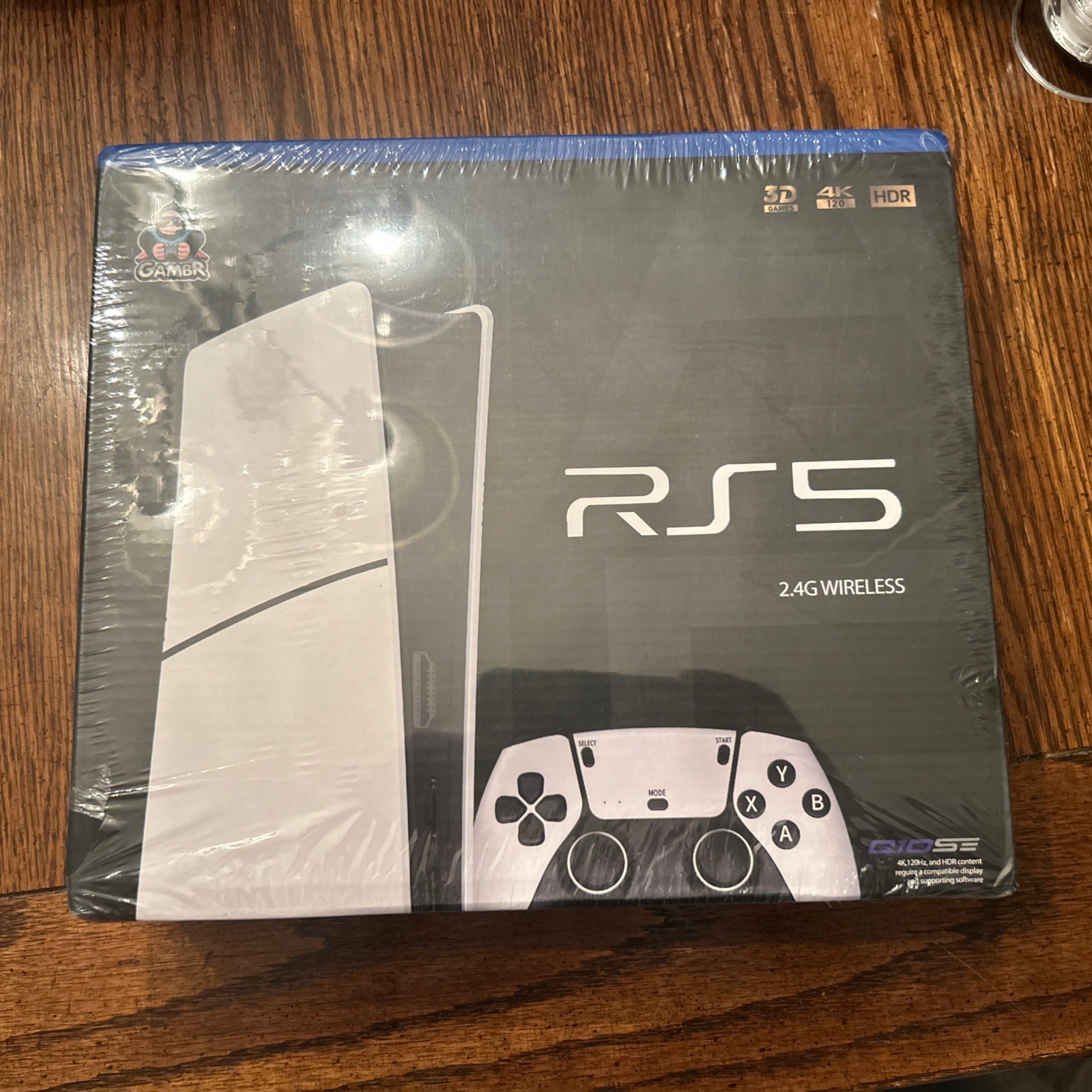 GAMBR RS5 2.4G Wireless Video Game Console 64GB 4K HDR HDMI White/Black SEALED