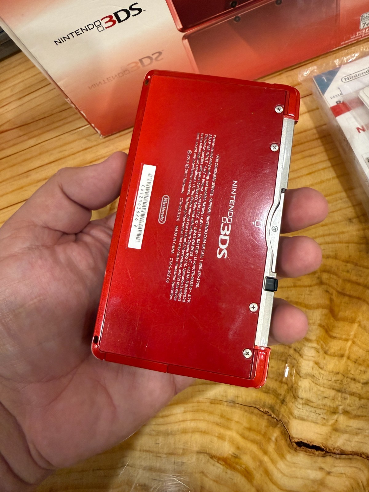 Nintendo 3DS Handheld Console Flame Red (Complete)