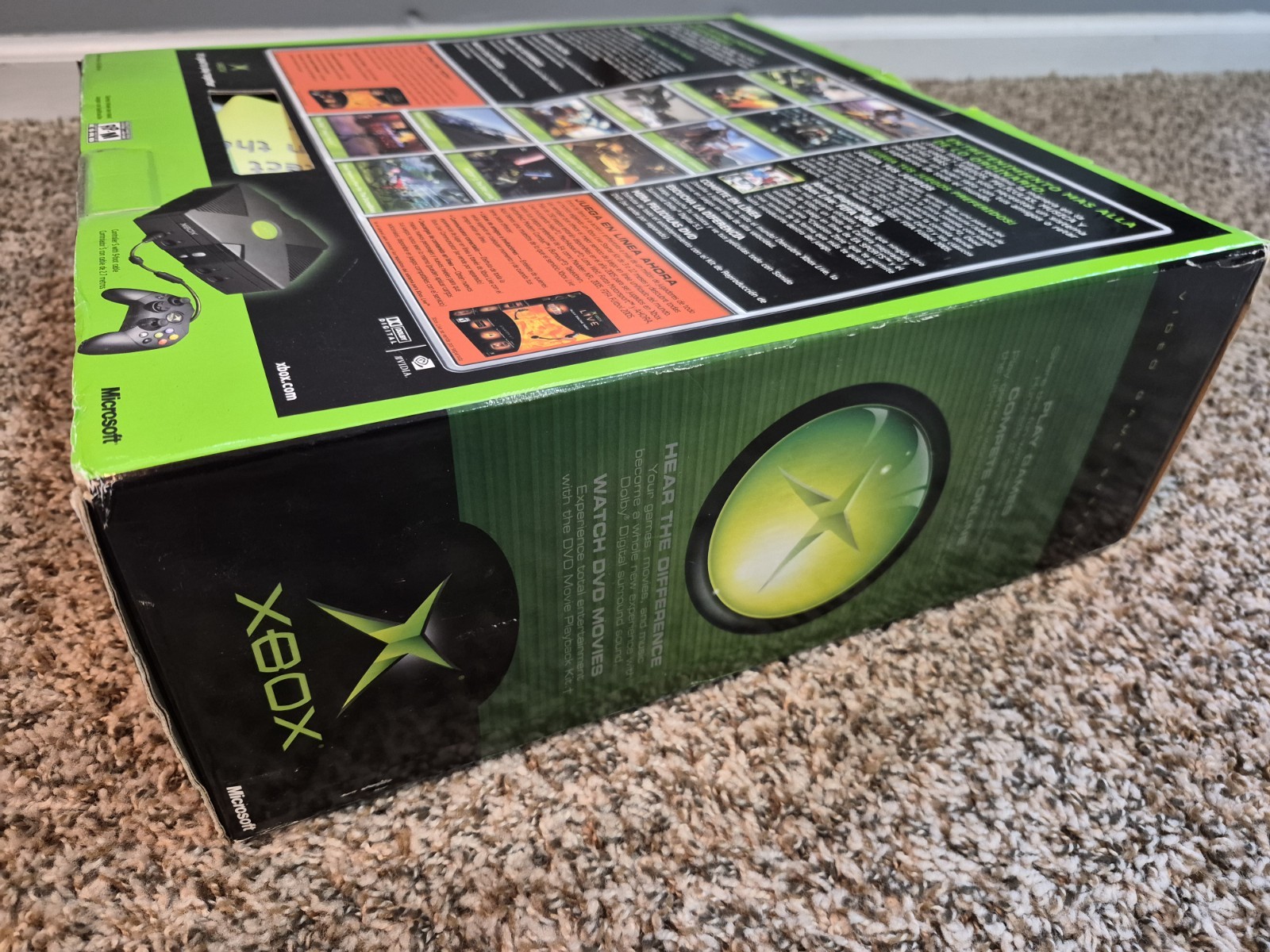 Xbox Original Console 100% Complete in Box CIB Box VERY NICE! TESTED WORKING