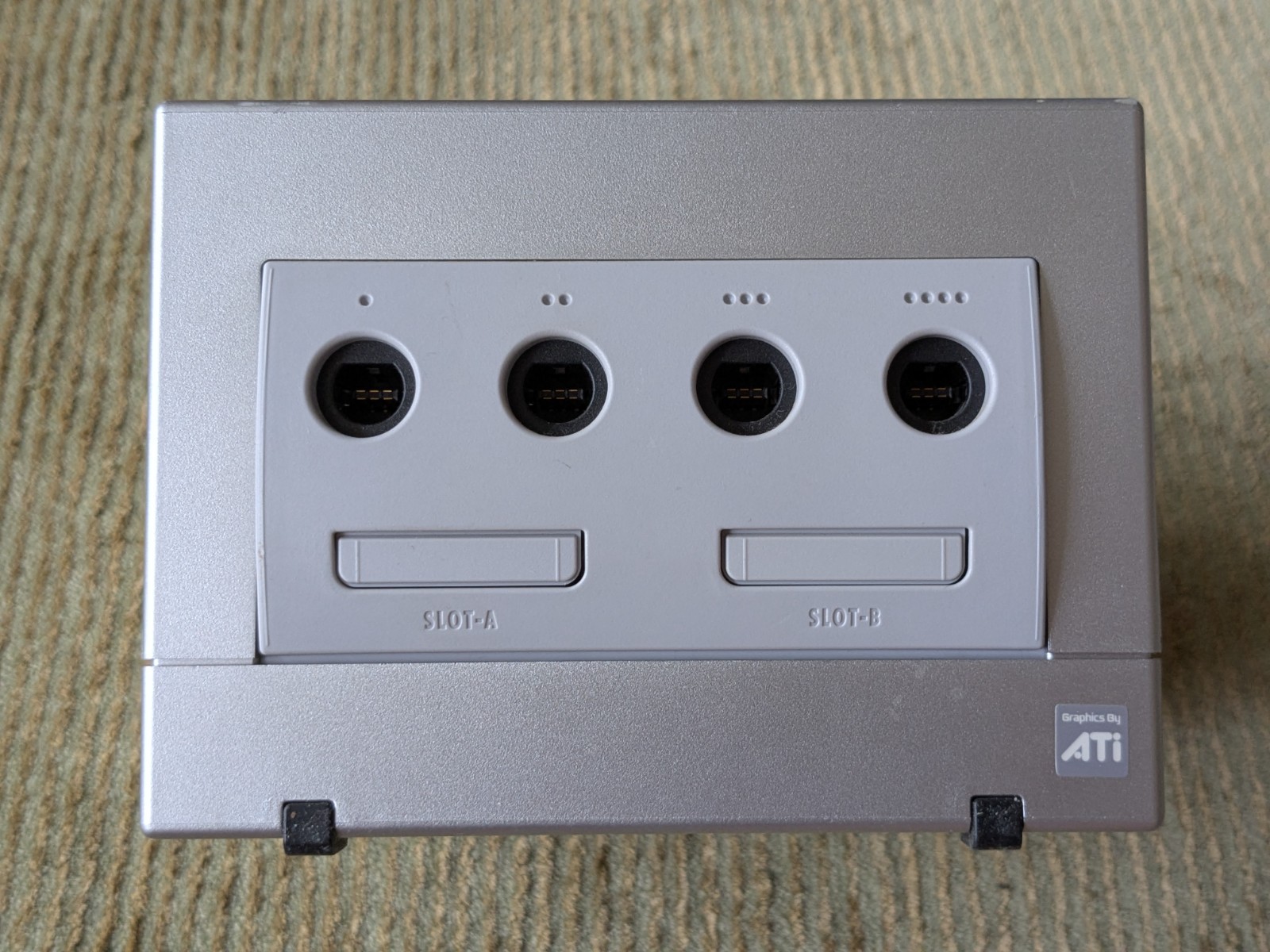 Nintendo Gamecube Platinum Silver Console Only NO WIRES DOL-101 TESTED WORKING