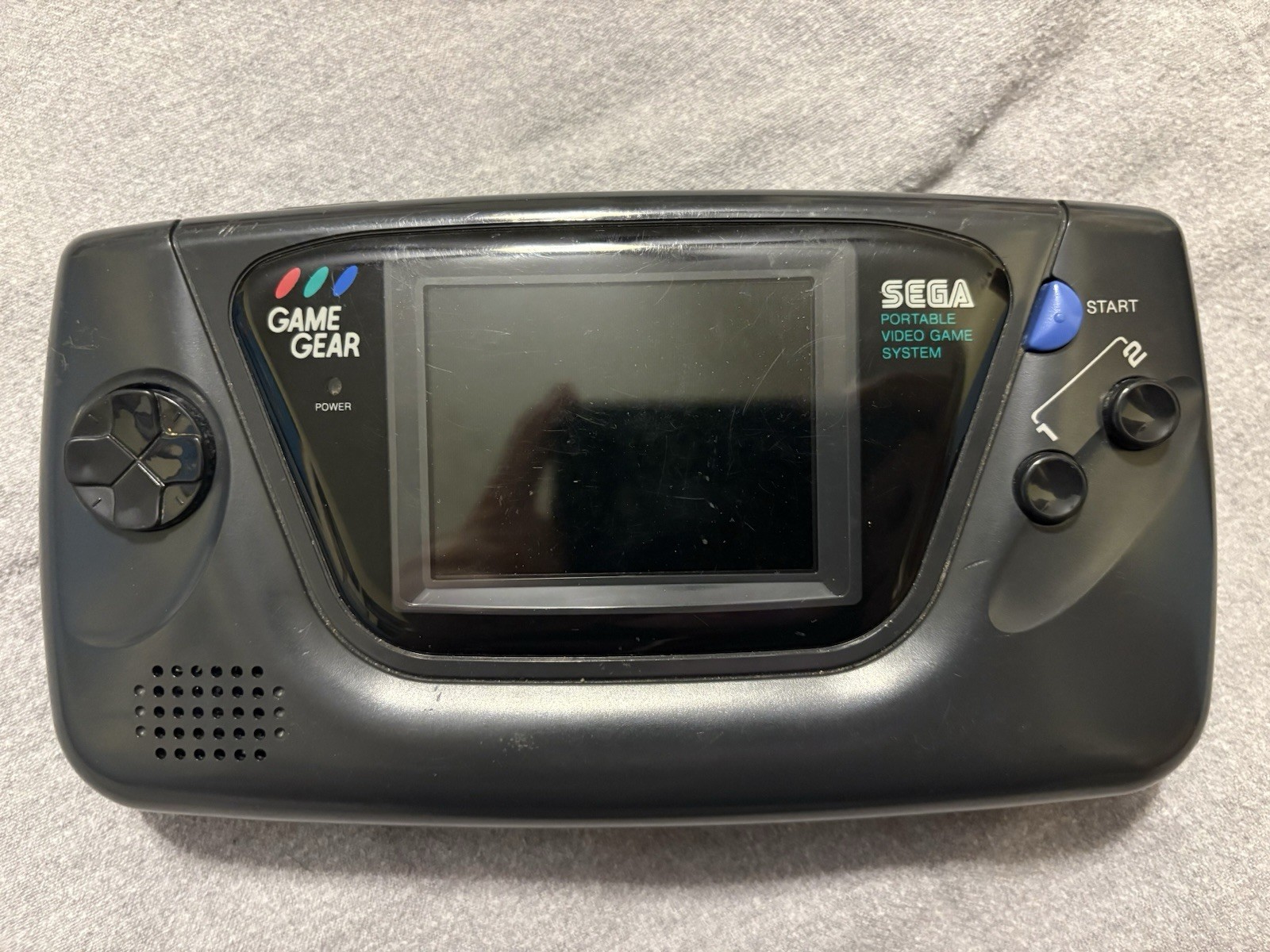 WORKING – SEGA Game Gear Black with Sonic the Hedgehog 2 (READ DESCRIPTION)