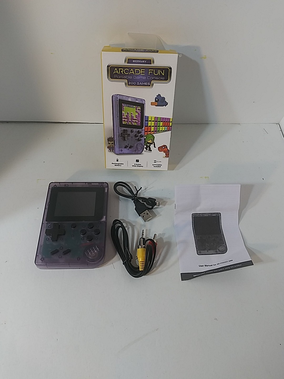 Merkury Innovations Arcade Fun Portable Game Console 200 Games