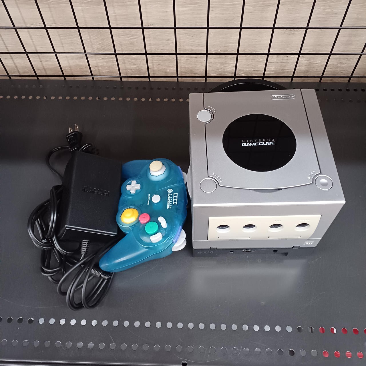 Nintendo GameCube Silver Console Game Boy Player HORI Blue Controller Set Japan