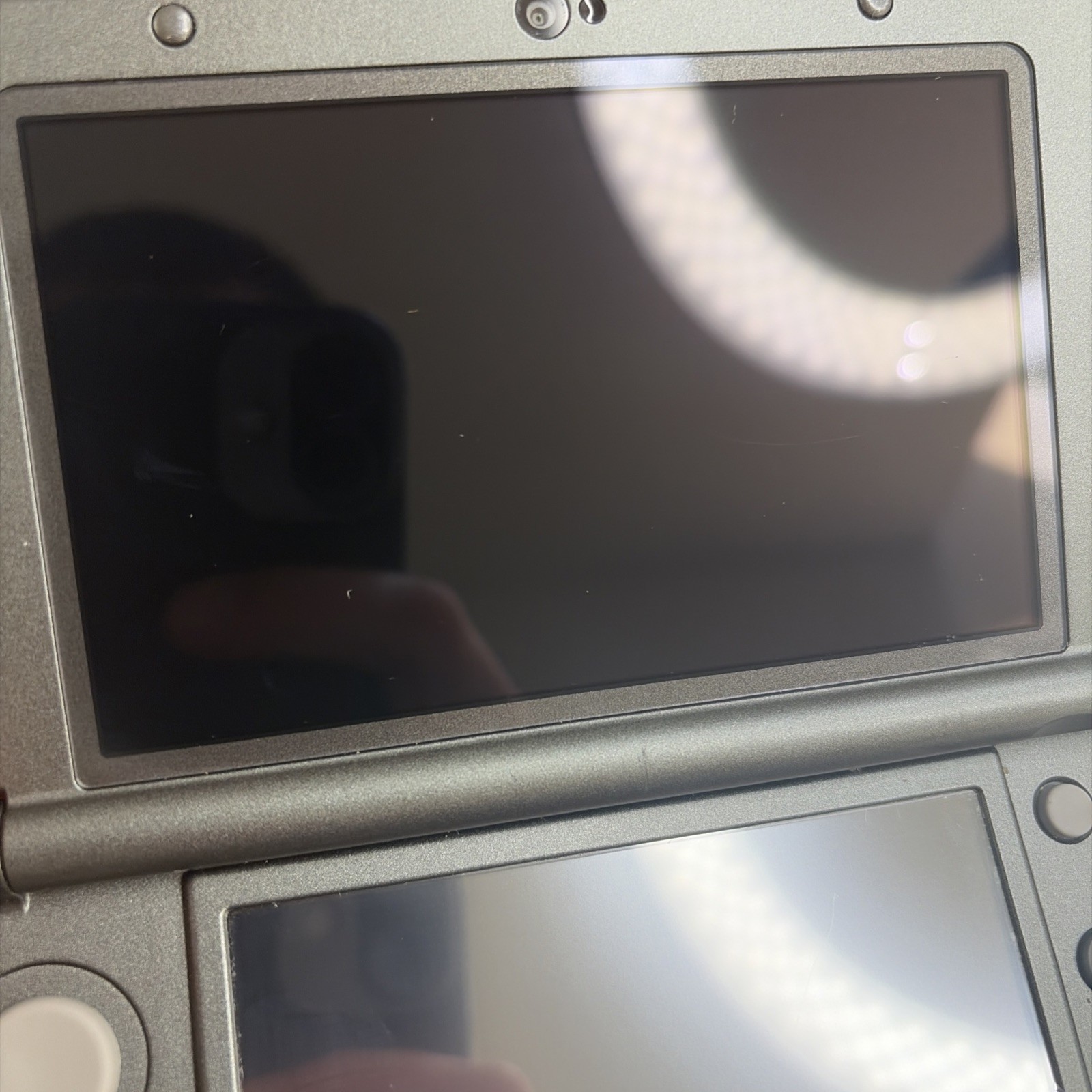 NICE! New Nintendo 3DS XL Gray Black Console Top IPS Charger Stylus US Version