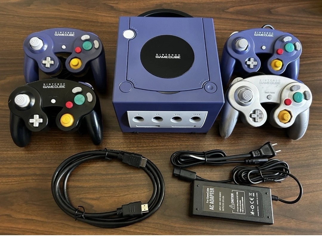 Nintendo GameCube Console INDIGO PURPLE – HDMI Mod Pluto Llx 1-4 controller
