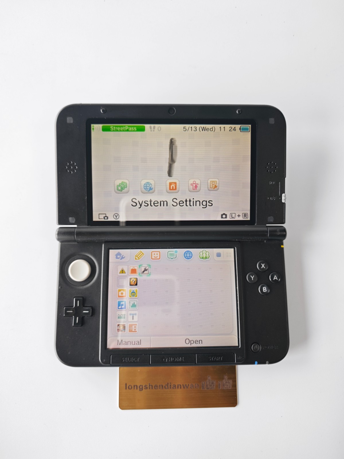 Nintendo Black 3DSXL game console used