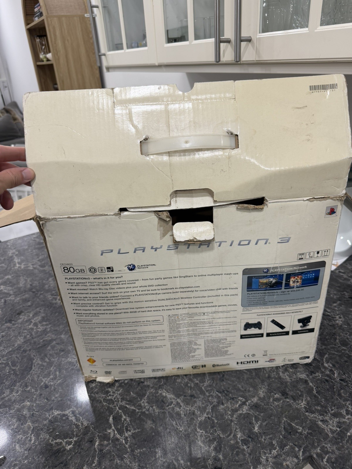 Sony PlayStation 3 PS3 Cechk03 PAL Fat Console Only ( UNTESTED PARTS OR REPAIR)