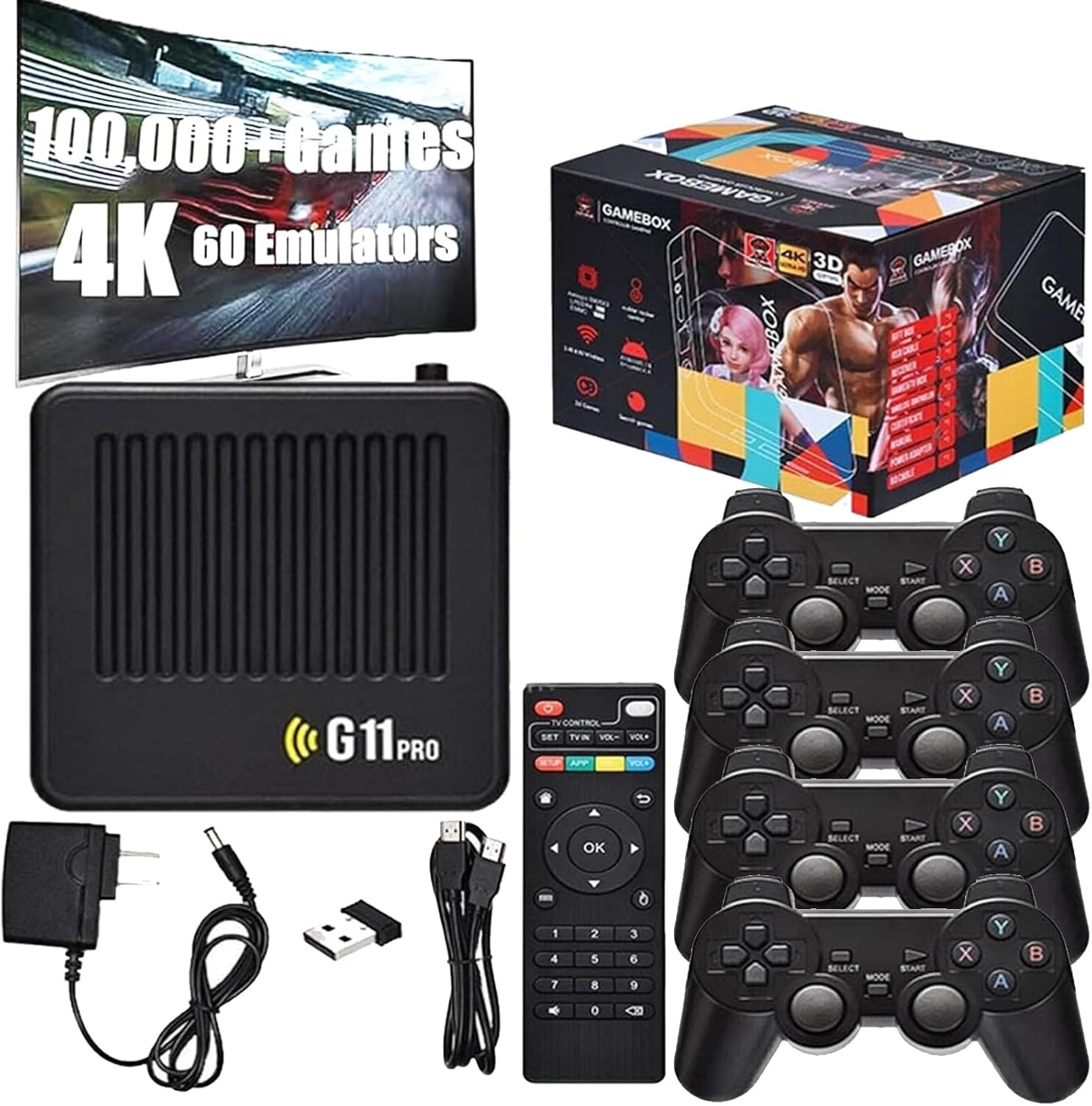 All 8Bit G11 Pro 100,000 Games, All 8Bit G11 Pro Game Box, All 8 Bit G11 Pro, 4K