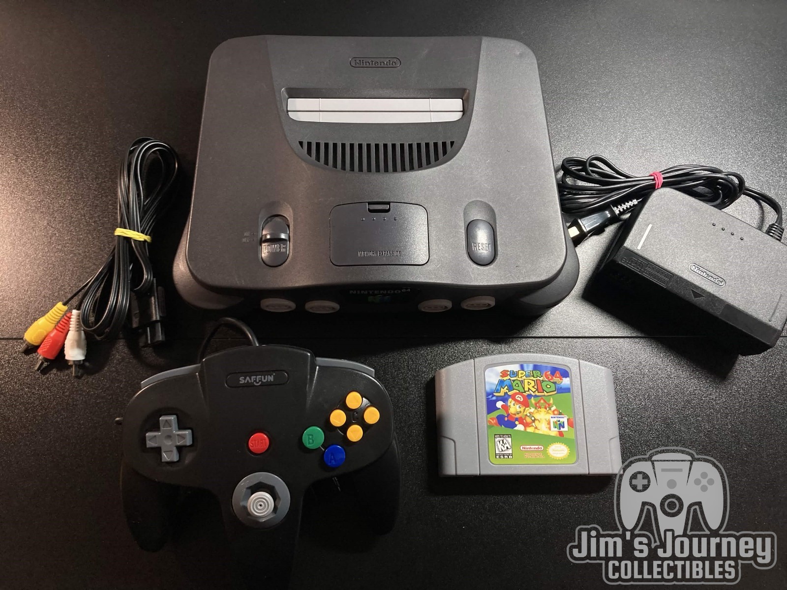 Nintendo 64 N64 Console + Super Mario 64+Controller+Cords