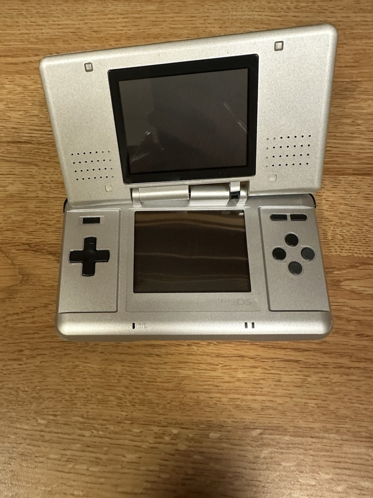 Nintendo DS Silver Handheld System Region Free Bad Hinge T/W