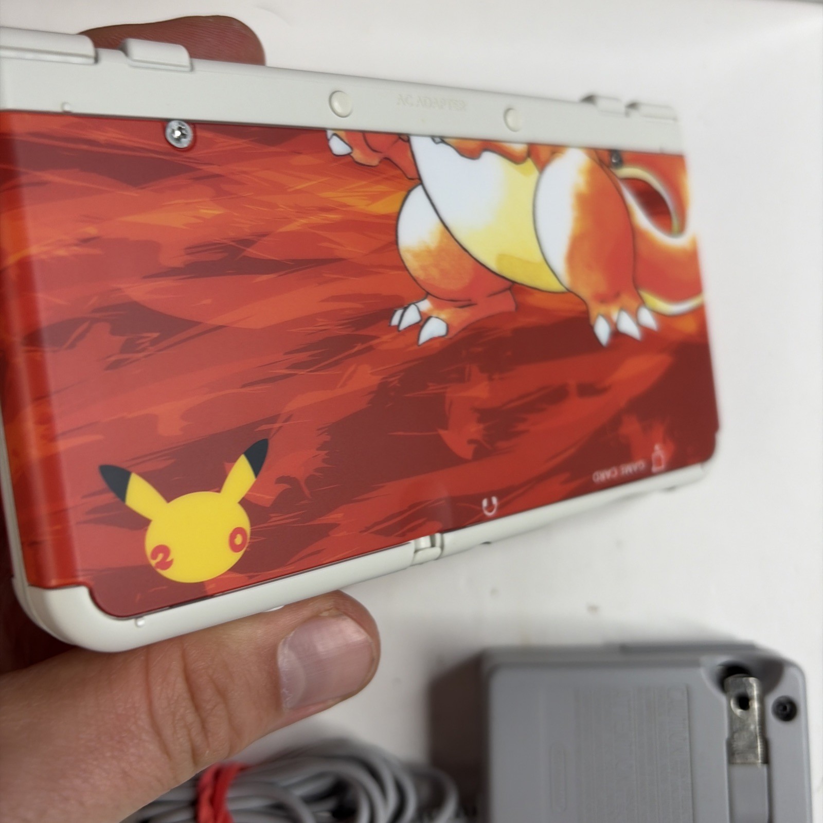 CLEAN DUAL IPS New Nintendo 3DS Pokemon 20th Anniversary Edition CIB Box plates
