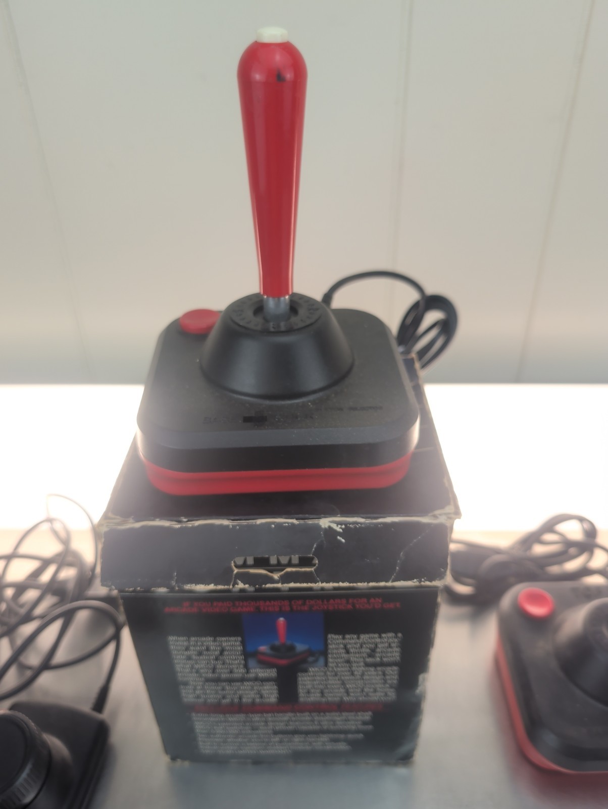 Atari 2600 Black Vader Console With Slik Stick Joysticks And Power/Coax – TESTED