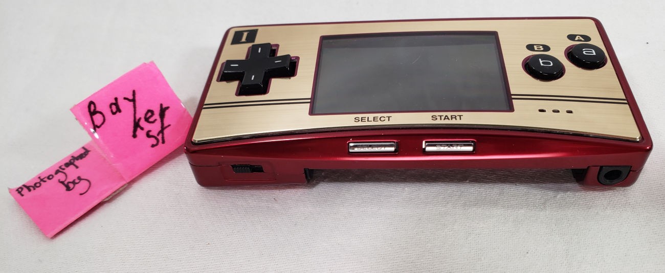 Nintendo Game Boy Micro Famicom Red Gold Console 20th Mario COMPLETE Box GameBoy