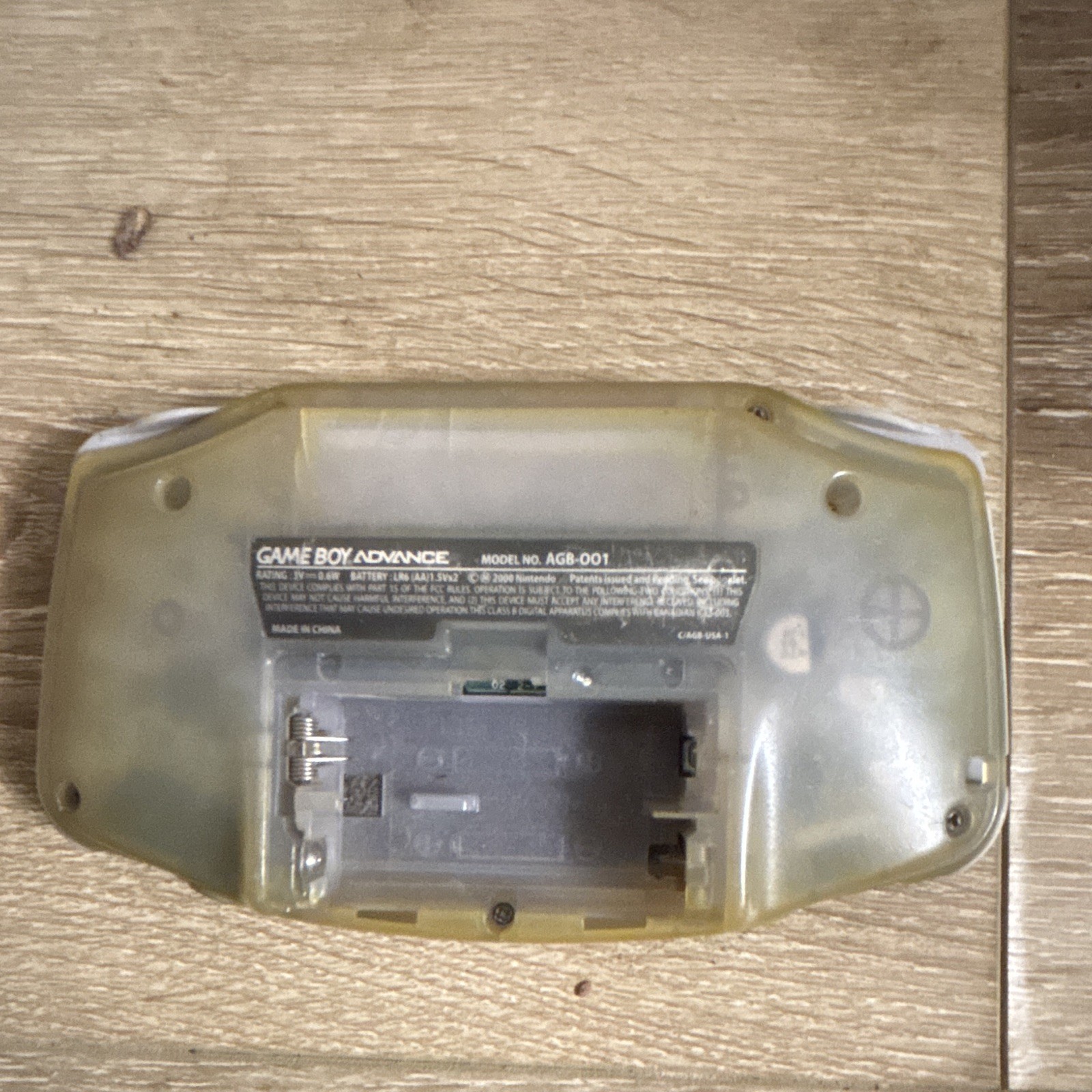 Nintendo Game Boy Advance AGB-001 Handheld System Clear Yellow Console