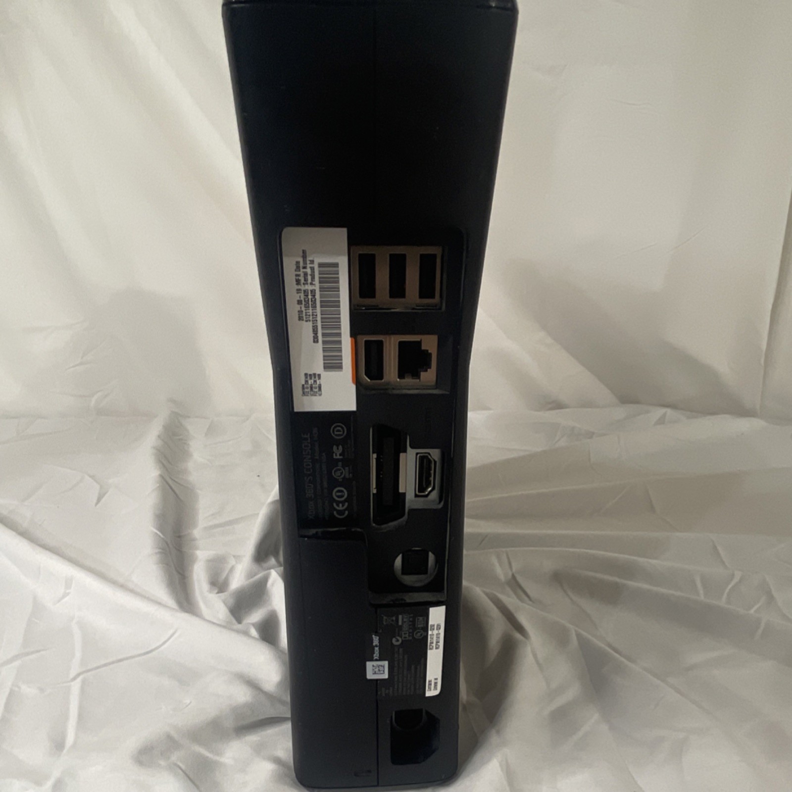 Untested Microsoft Xbox 360 S Black Home Console HDMI Wi-Fi Ethernet USB