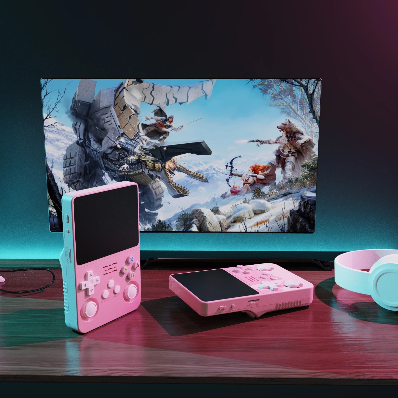 Retro Game Console Handheld Portable 8-Bit 2.5″ COLOR LCD 150 Games Gift 64/128