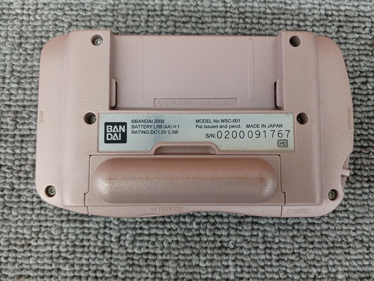 BANDAI WonderSwan Color WSC-001 Retro Game Console Handheld A2171