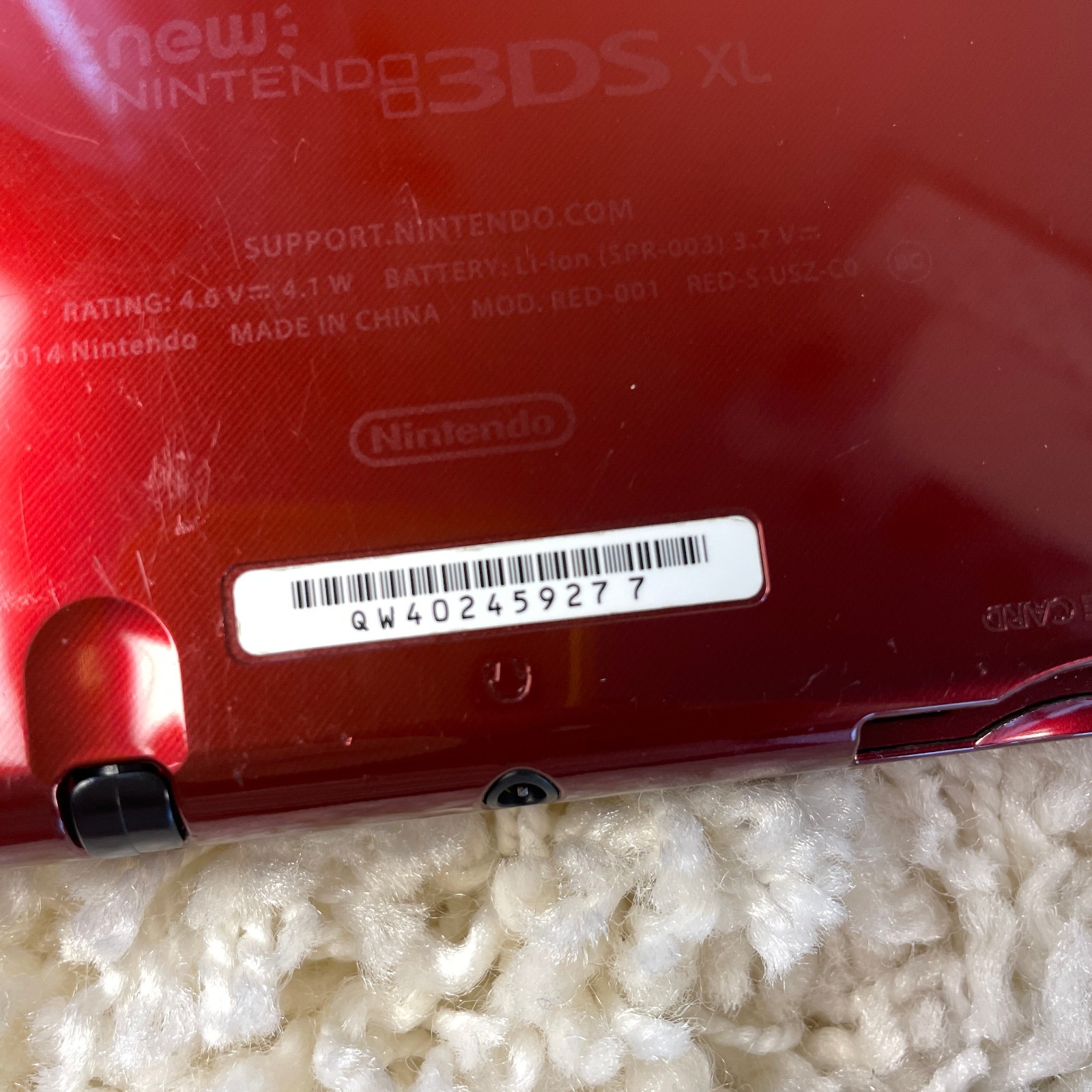 Nintendo “New” 3DS XL Metallic Red Handheld Console System RED-001 Top IPS Works