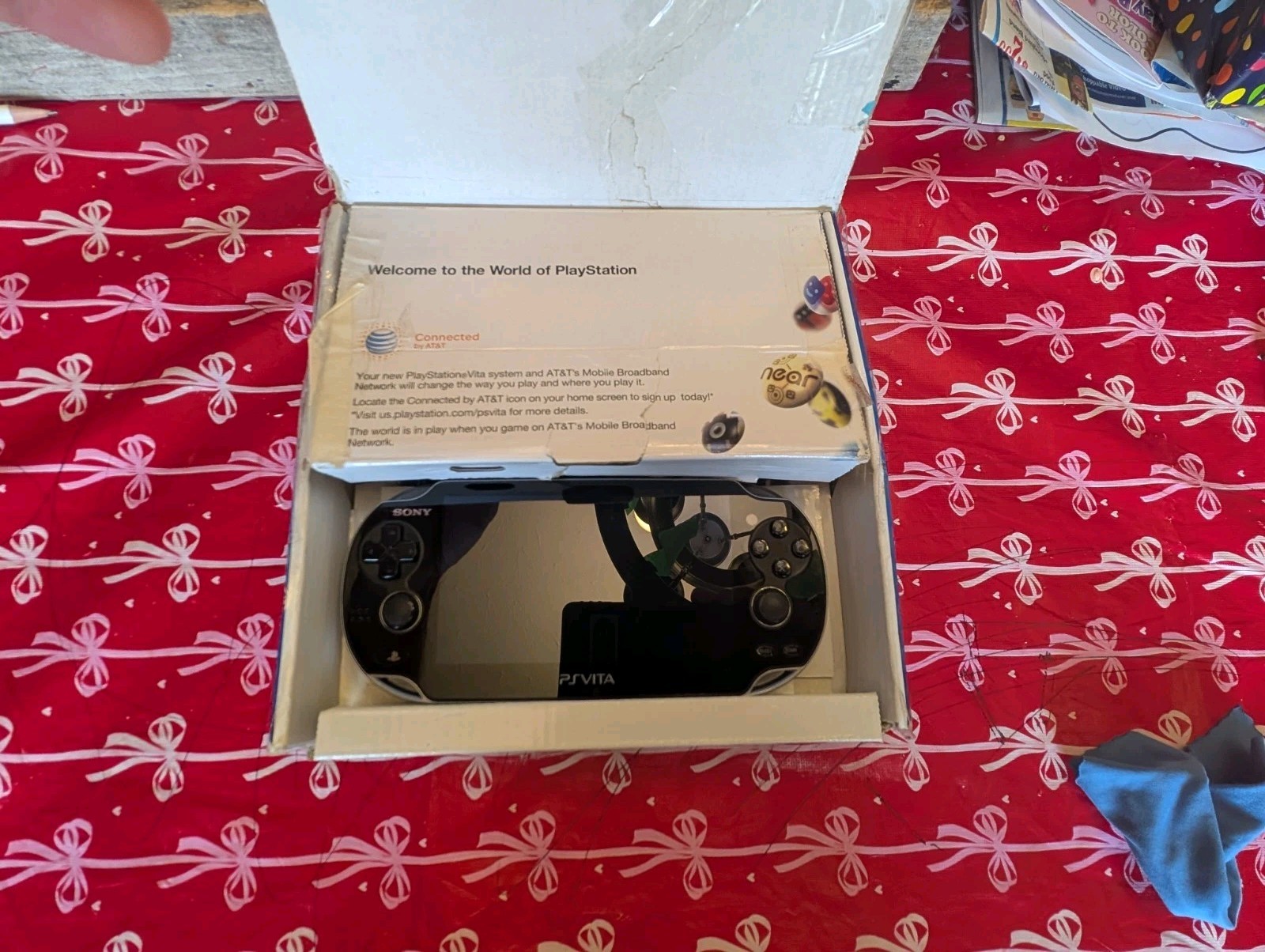 Ps Vita USA Crystal Black Pch-1101 3g Wifi Sony Playstation In Box With Manual