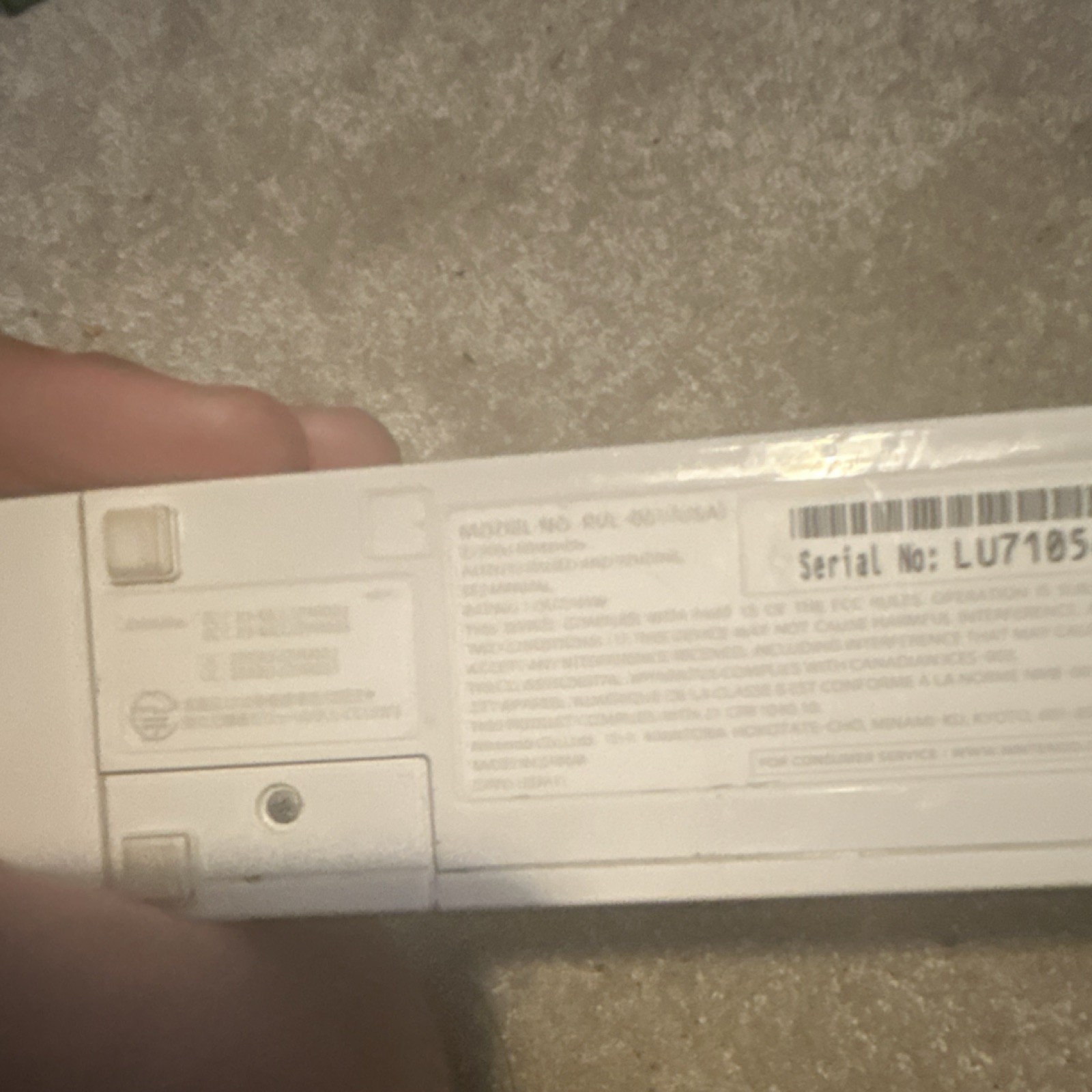 Nintendo Wii RVL-001 White Console 512MB Wi-Fi 480p Component Composite