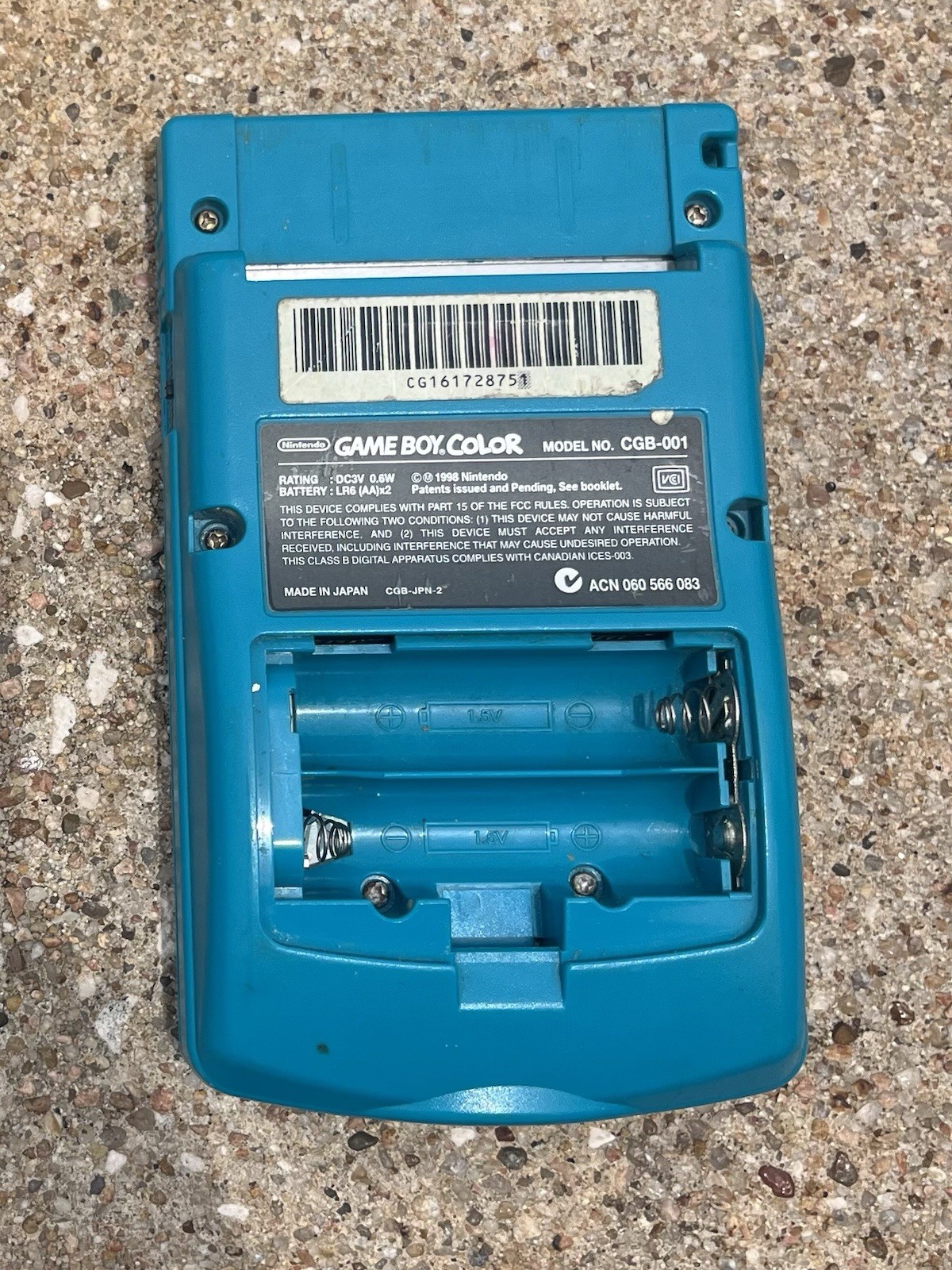 Nintendo Game Boy Color Turquoise Blue (CGB-001) Handheld System
