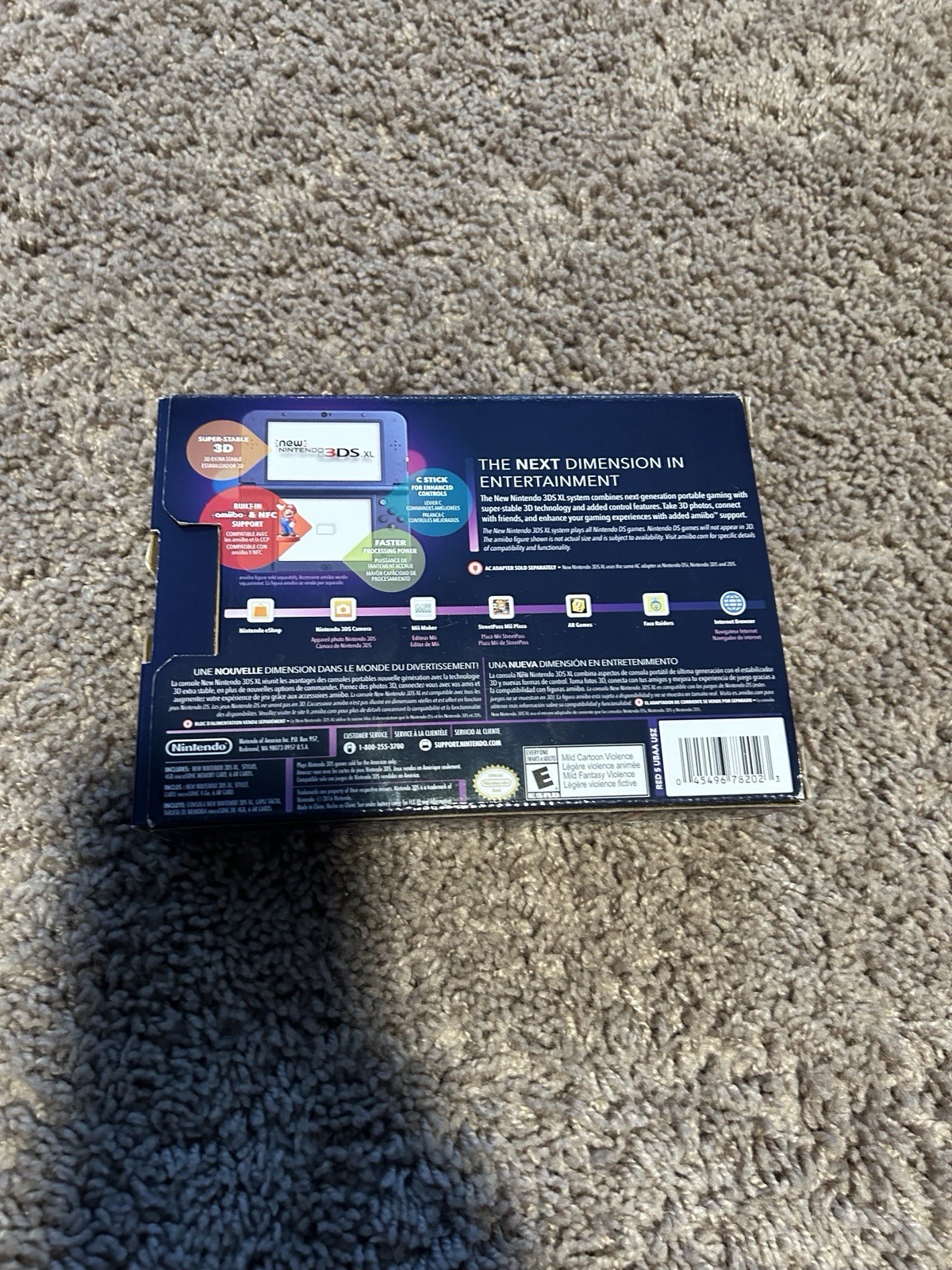 Nintendo 3ds Galaxy XL, in good condition, comes with box, charger, and 9 games!