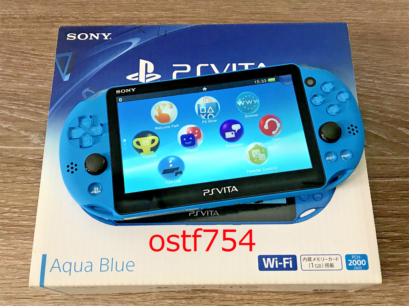 PlayStation PS Vita Wi-Fi Console 2000 SONY Aqua Blue PCH-2000ZA23 2015