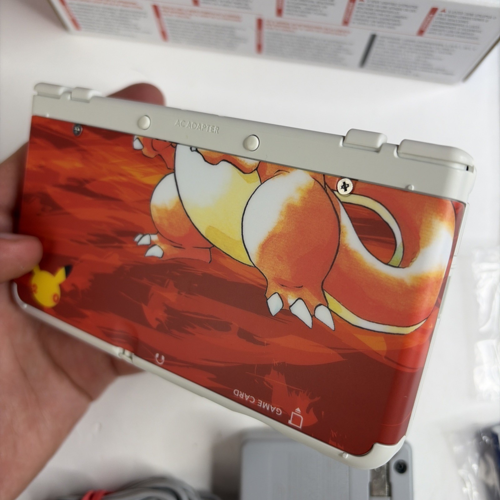 CLEAN DUAL IPS New Nintendo 3DS Pokemon 20th Anniversary Edition CIB Box plates