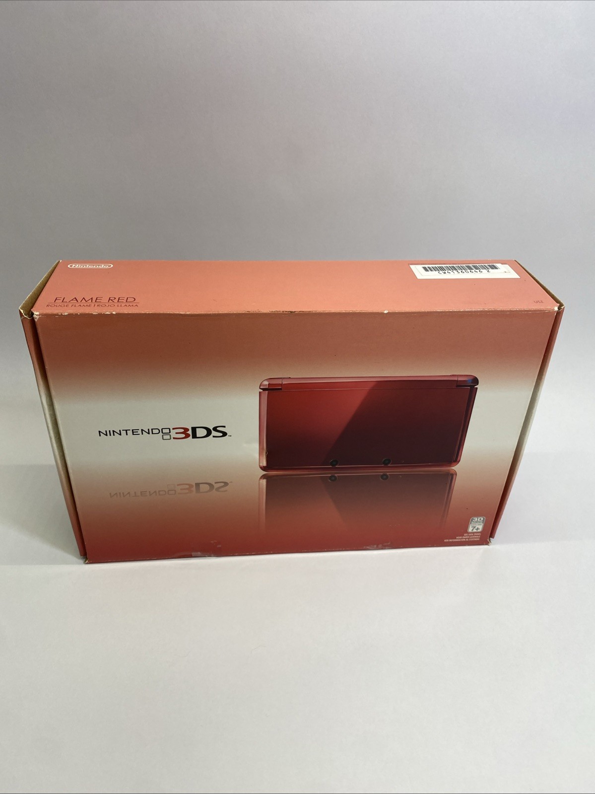 Nintendo 3DS Flame Red BOX ONLY with Operation Manual