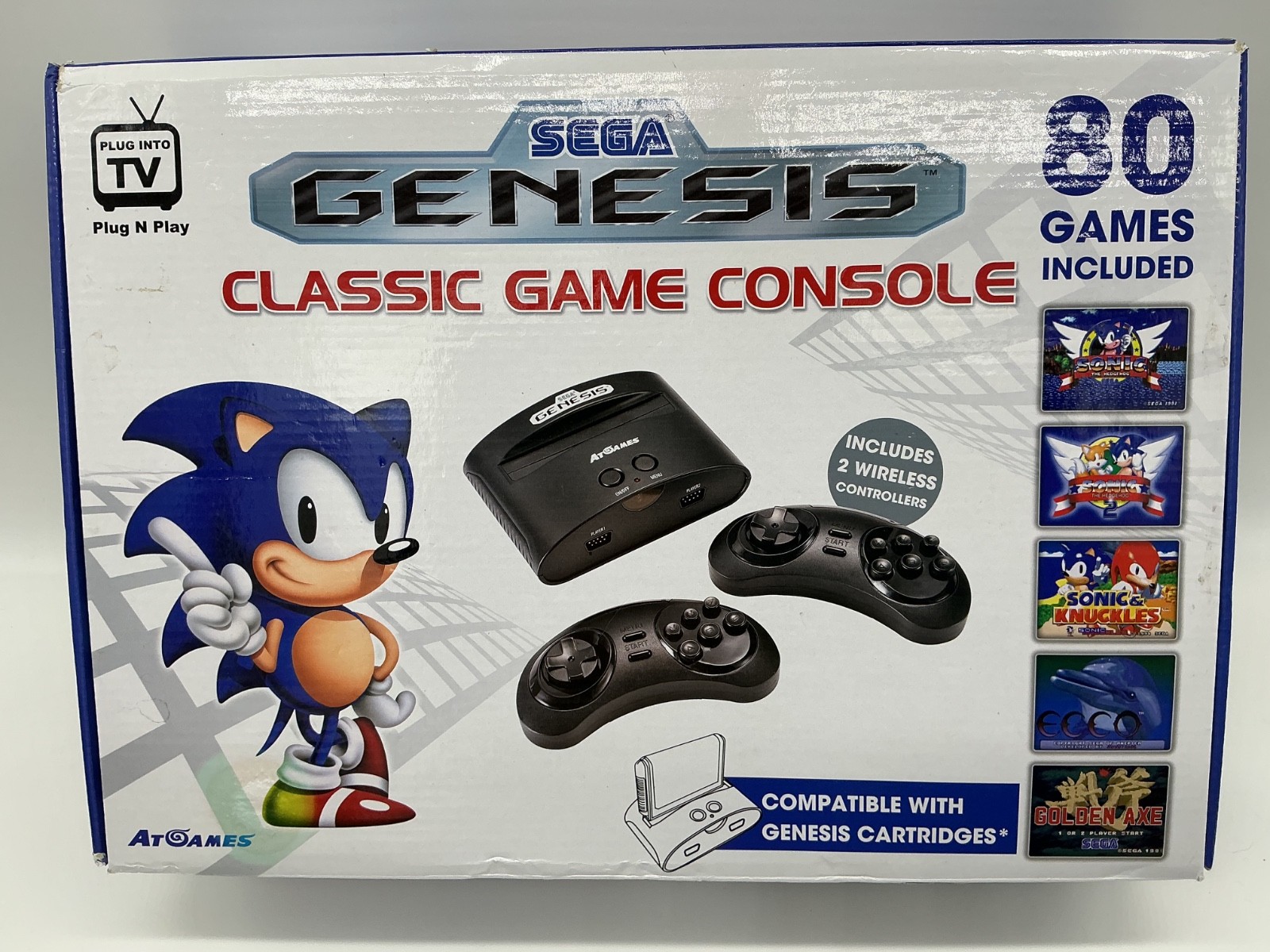 Sega Genesis Classic Mini Game Console w/ 80 Built-In Games Tested See Video