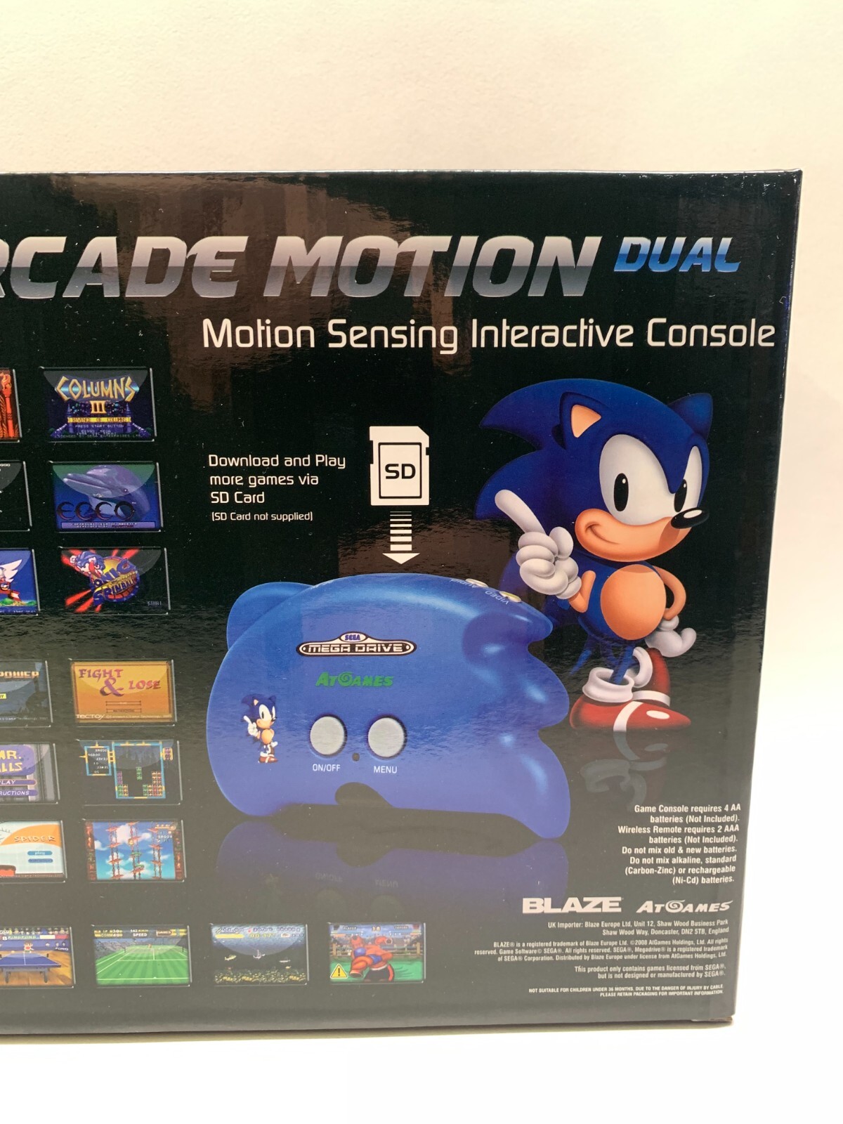 SEGA MEGA DRIVE ARCADE MOTION DUAL BLAZE CONSOLE – 37 GAMES INCLUDED – NEW