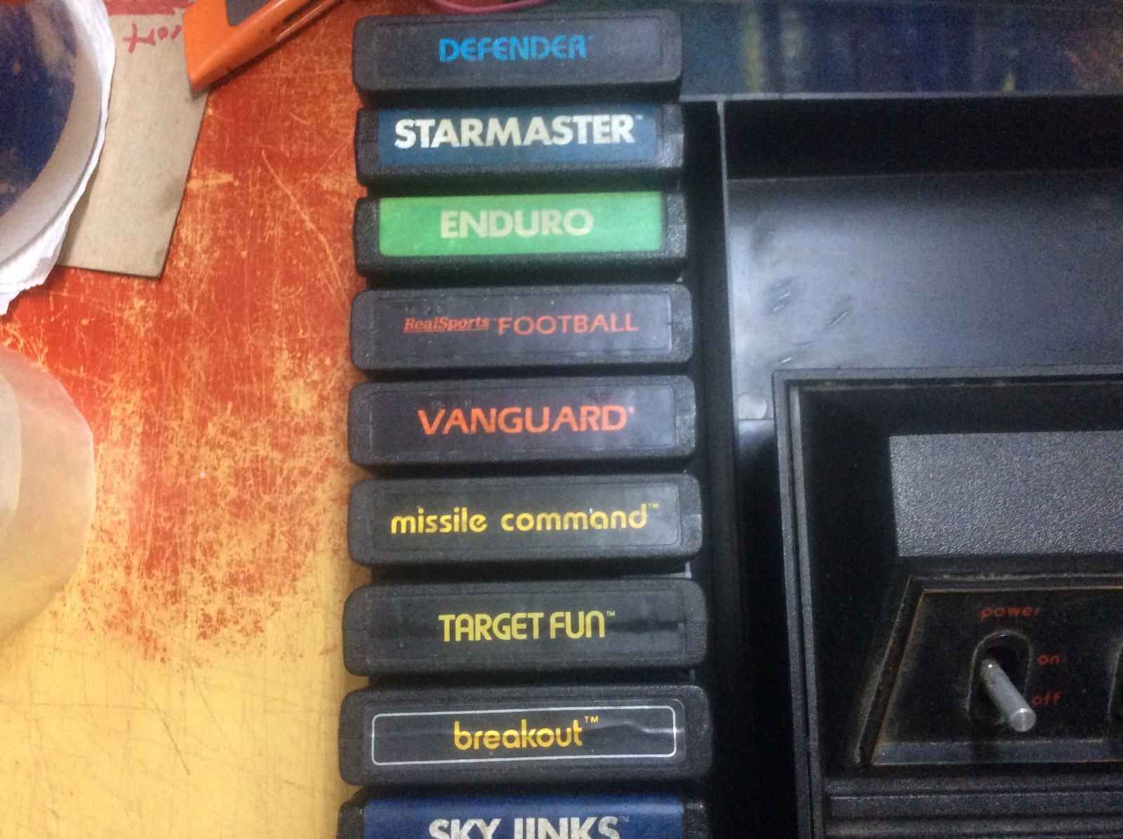Atari 2600 SYSTEM With Organizer Center w/ Controllers 14 games