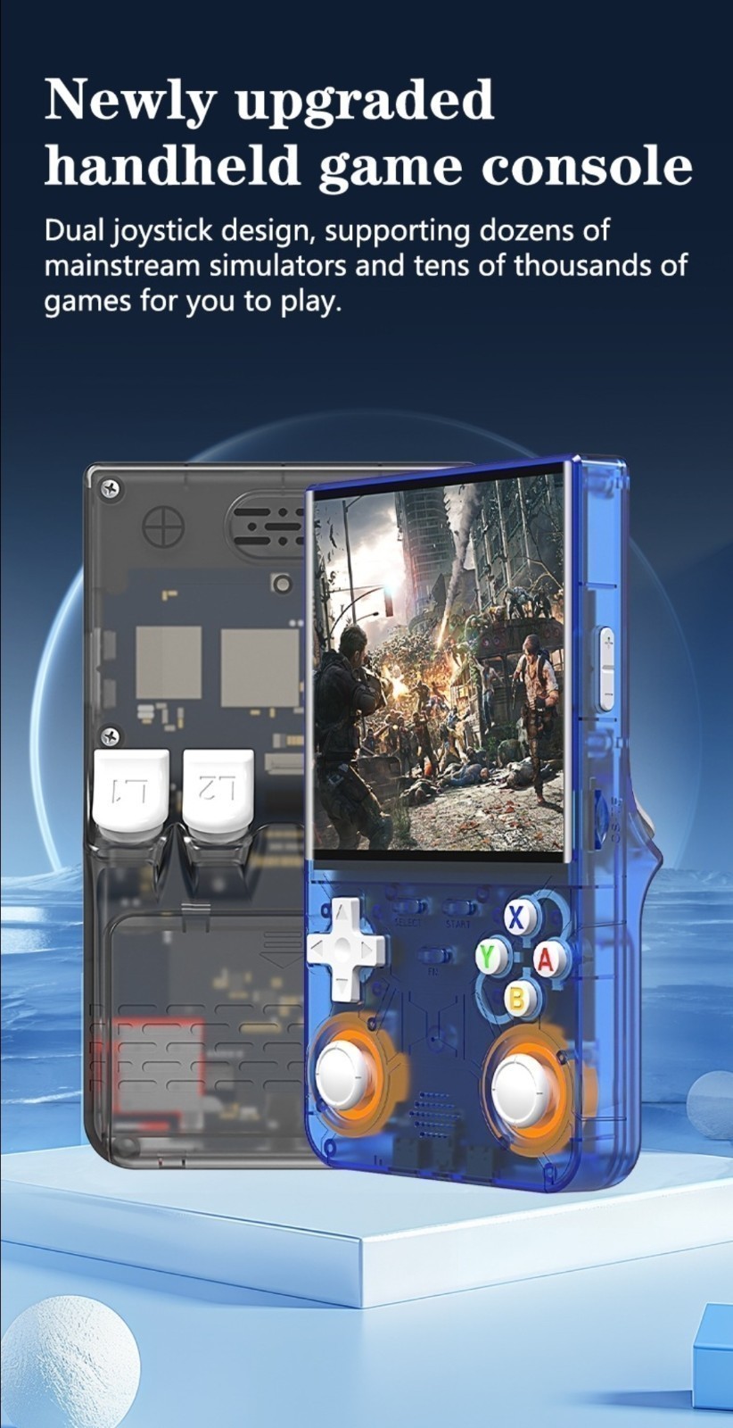 R36 Ultra Handheld Game Console 64GB -128GB With Wi-Fi Support Double Joystick