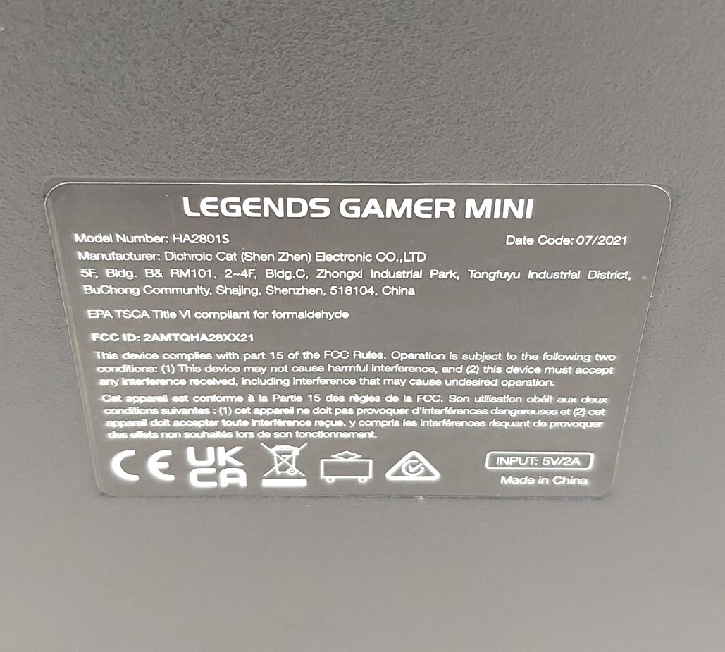 At Games Legends Gamer Mini Black Console No Legend Core Included