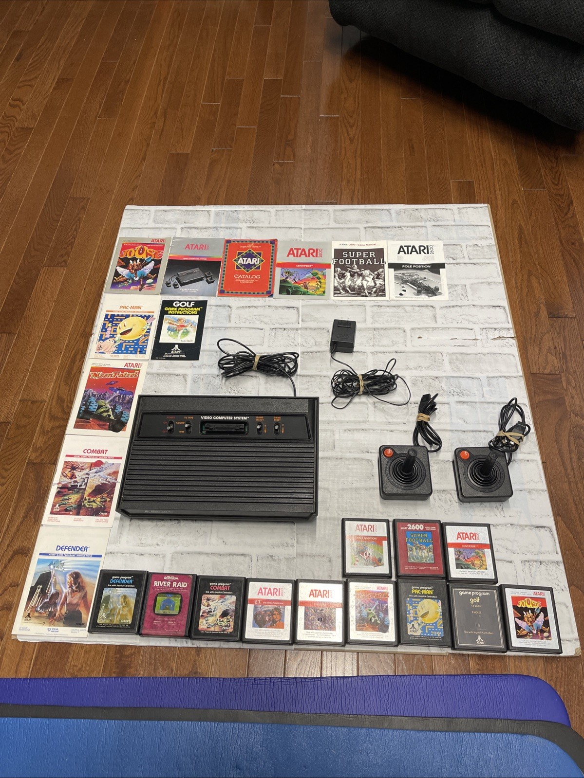 Atari 2600 Vader Black Console Bundle – Cleaned, Tested Working VGC + 12 Games