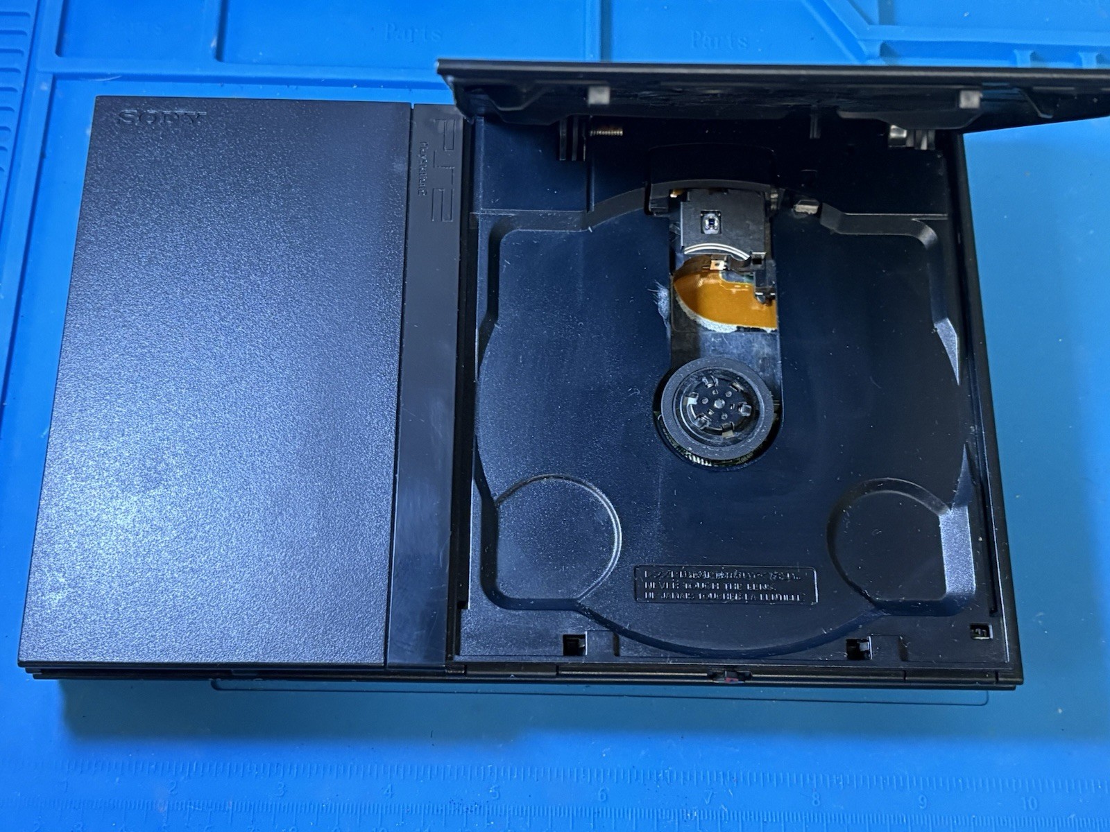 Sony PlayStation 2 Slim Black Tested Working with Power Cords Cables