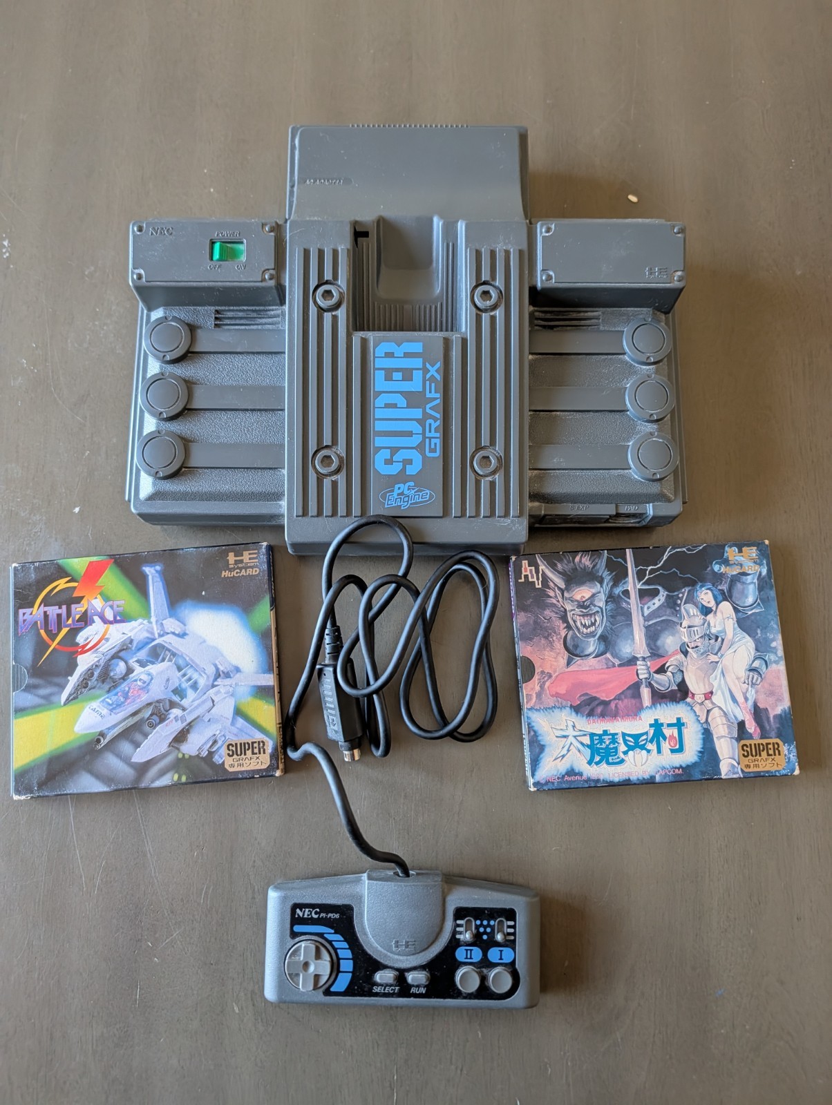 NEC PC Engine Super Grafx Bundle. Daimakaimura And Battle Ace