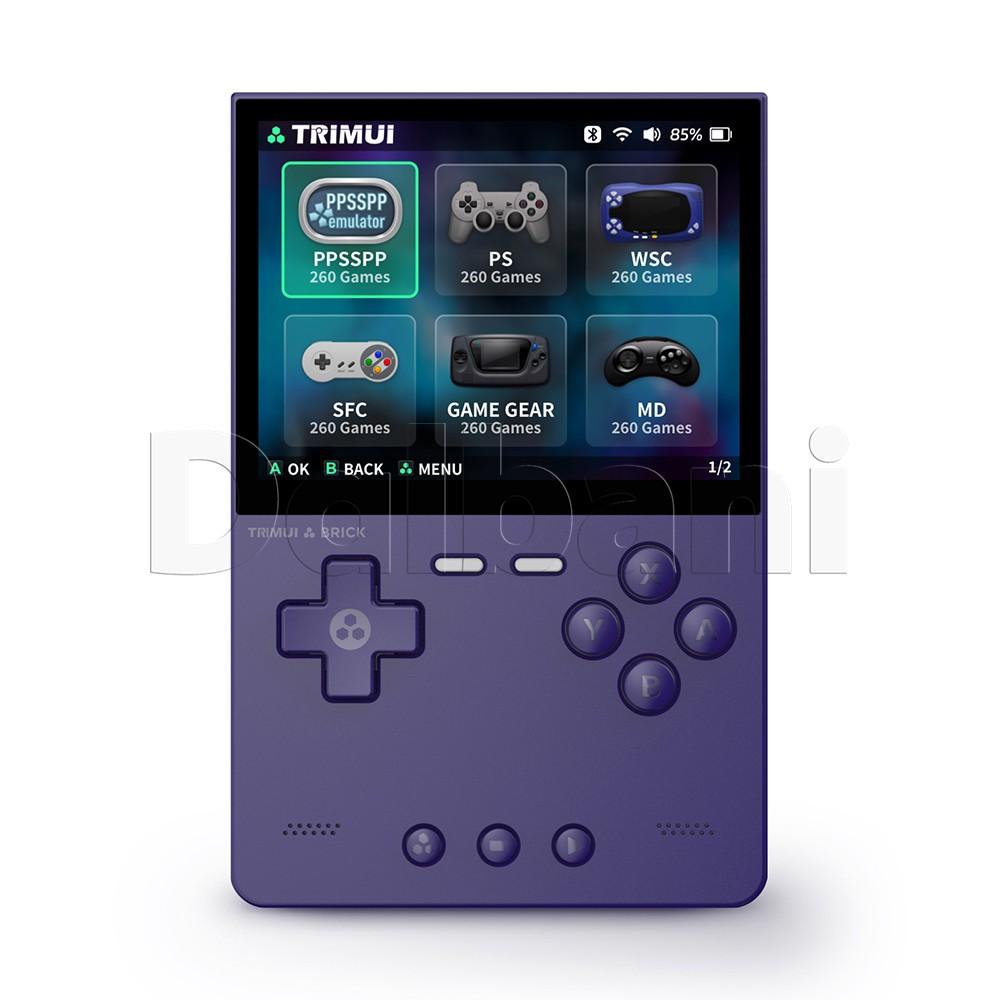 TrimUI Brick Purple Open Source Handheld Game Console with 64GB