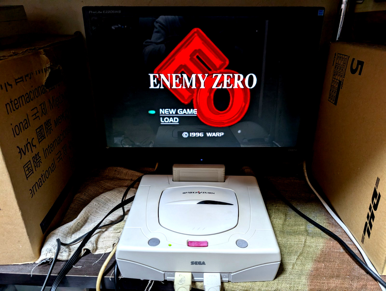 Sega Saturn White Console 3D Multi controller Game soft case Nights Japan
