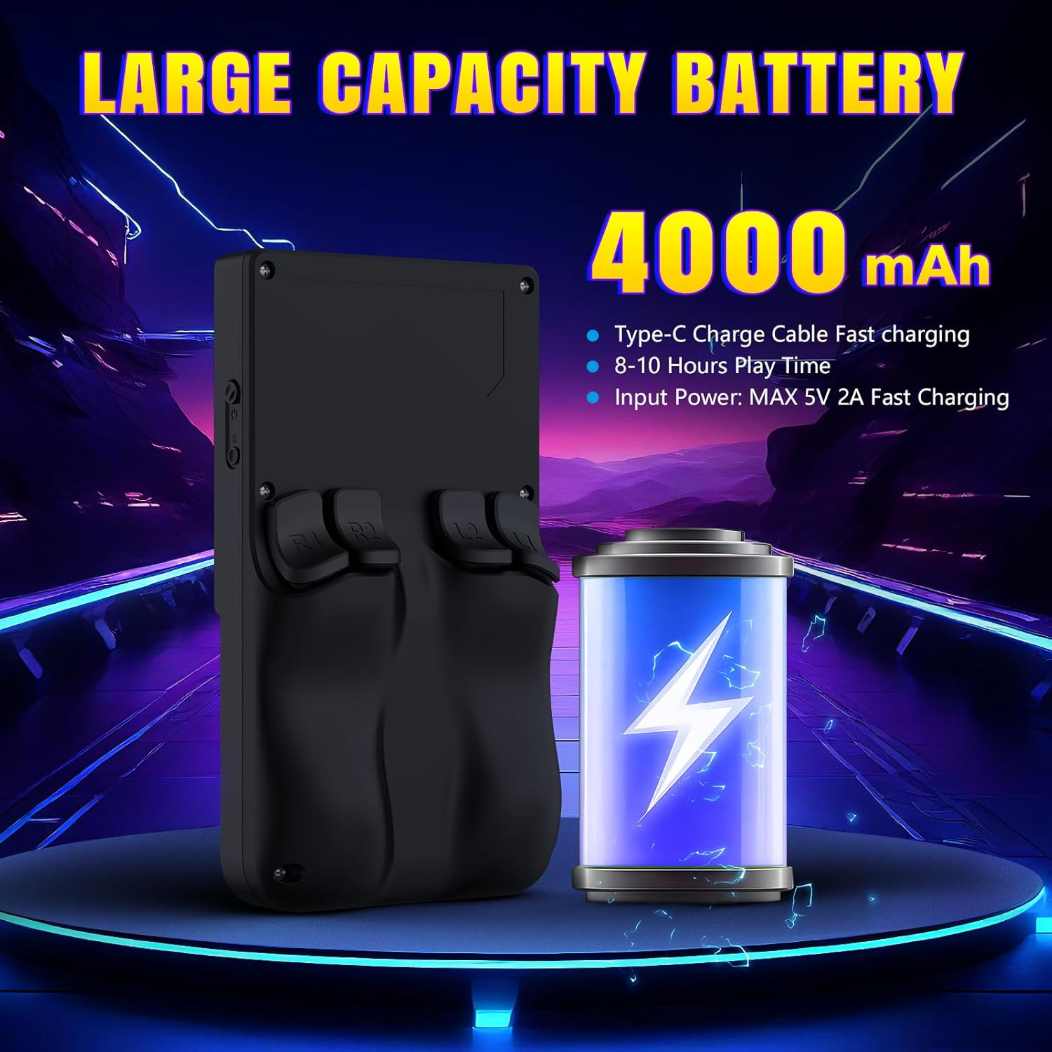R36TMAX Upgraded Retro Handheld Game Console with 4000Mah Battery, 4.0” IPS Scr