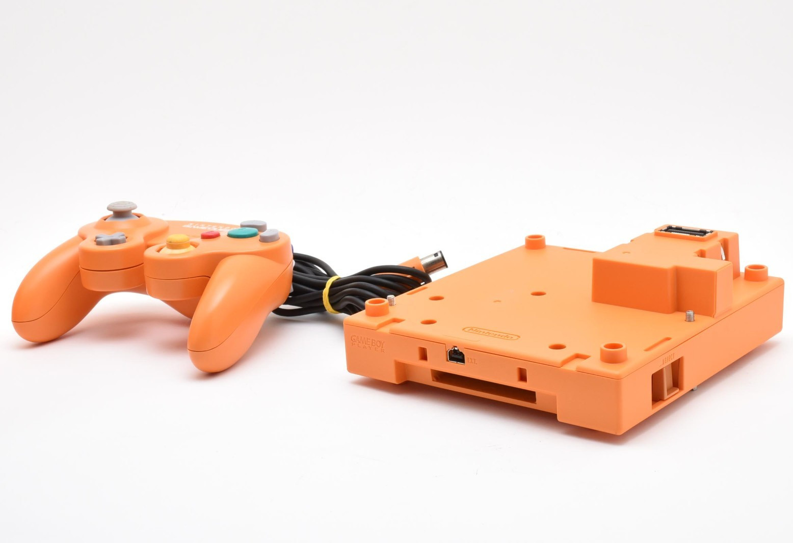 Nintendo GameCube Console Controller Gameboy Player Orange Set Tested Good Japan