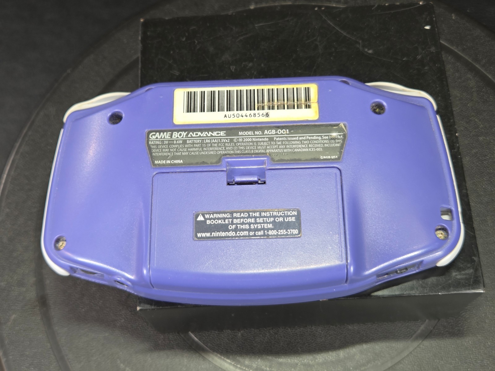 Nintendo Game Boy Advance Indigo Handheld System Console GBA AGB-001 VIDEO DEMO!