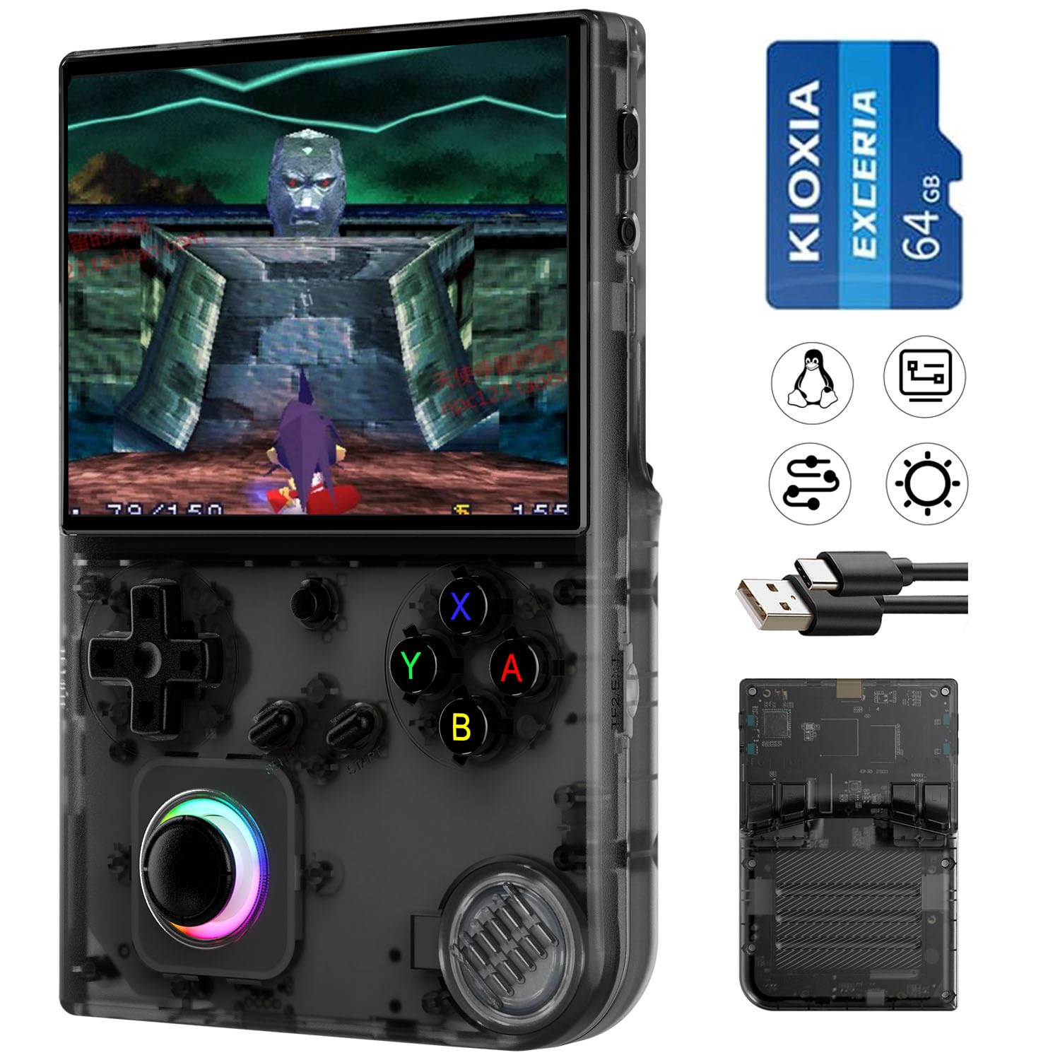 RG40XX V Handheld Game Console RG 40XXV 4.0” IPS Screen with 64G TF Card Pre-In