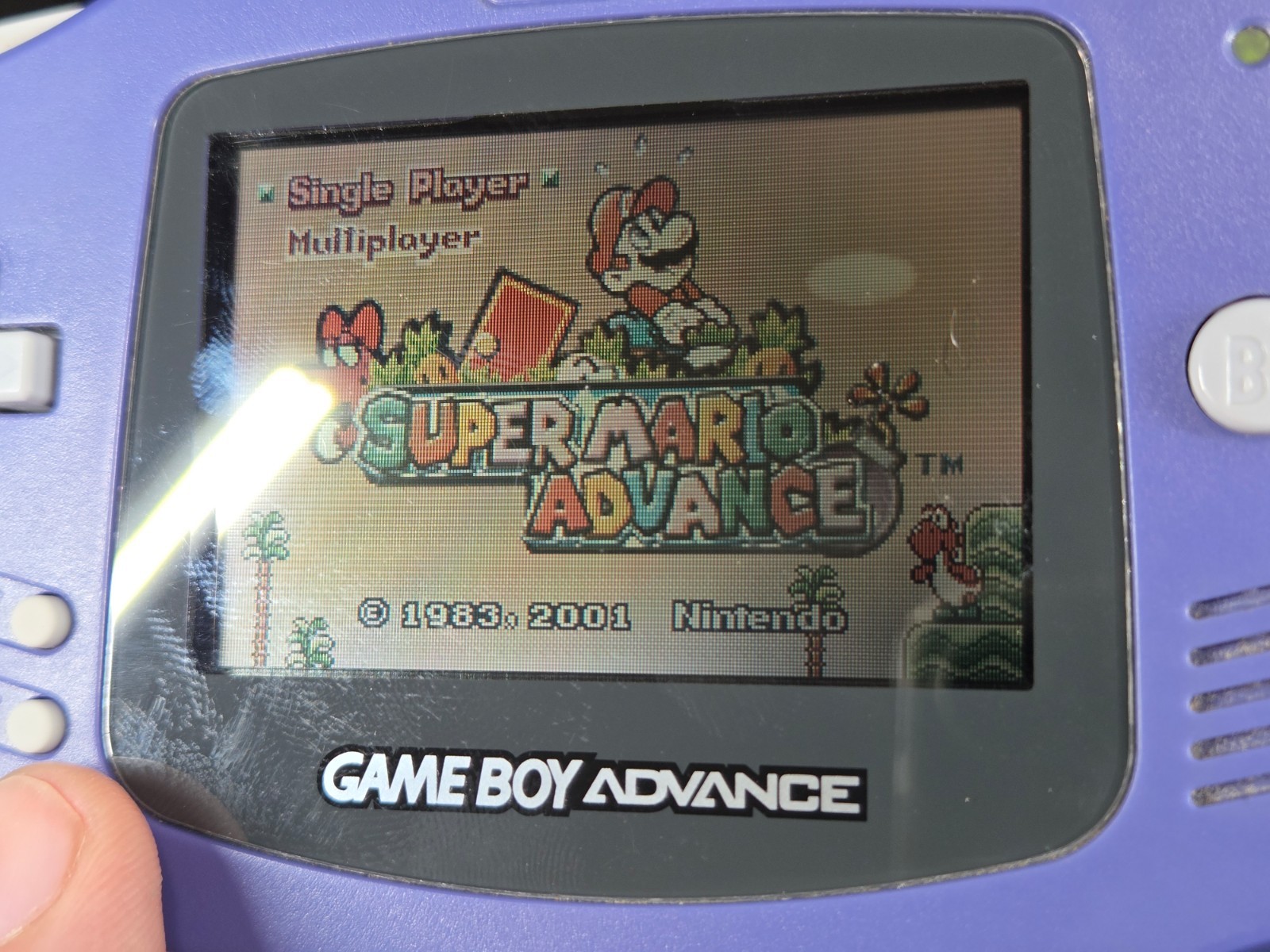 Nintendo Game Boy Advance Indigo Handheld System Console GBA AGB-001 VIDEO DEMO!