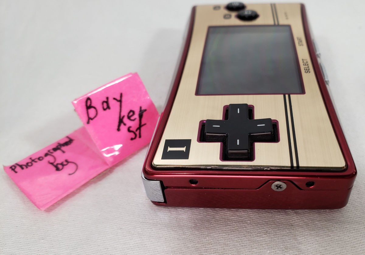 Nintendo Game Boy Micro Famicom Red Gold Console 20th Mario COMPLETE Box GameBoy