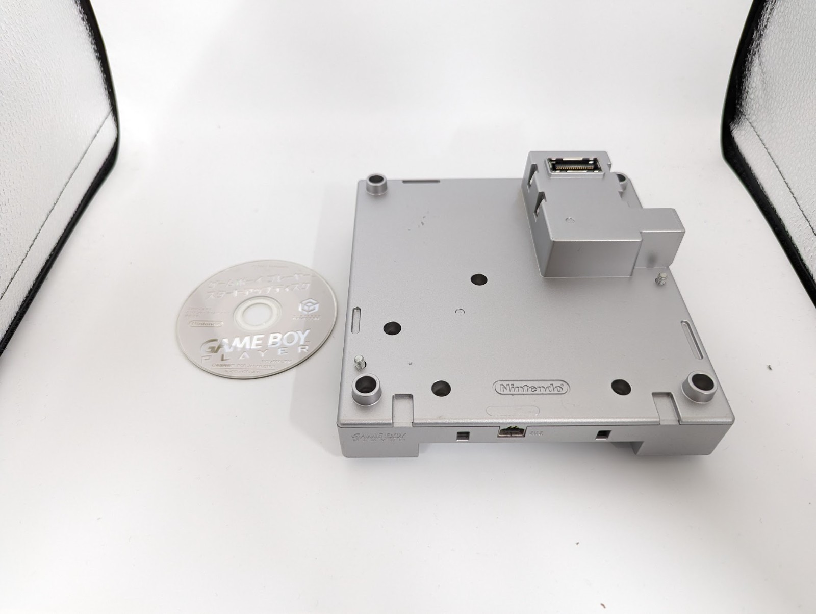 Z567 Nintendo GameCube Gameboy Player Silver DOL-017 JAPAN GC GB Working