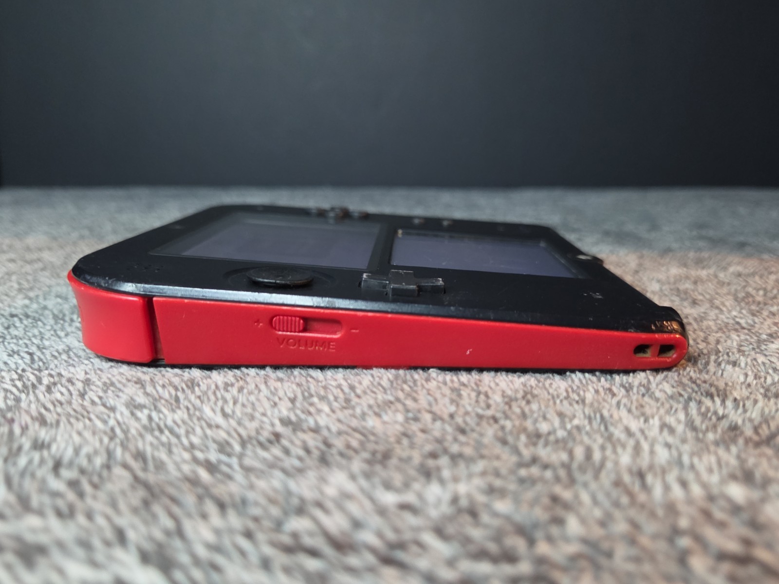 Nintendo 2DS Black & Crimson Red System Tested And Working Console Only