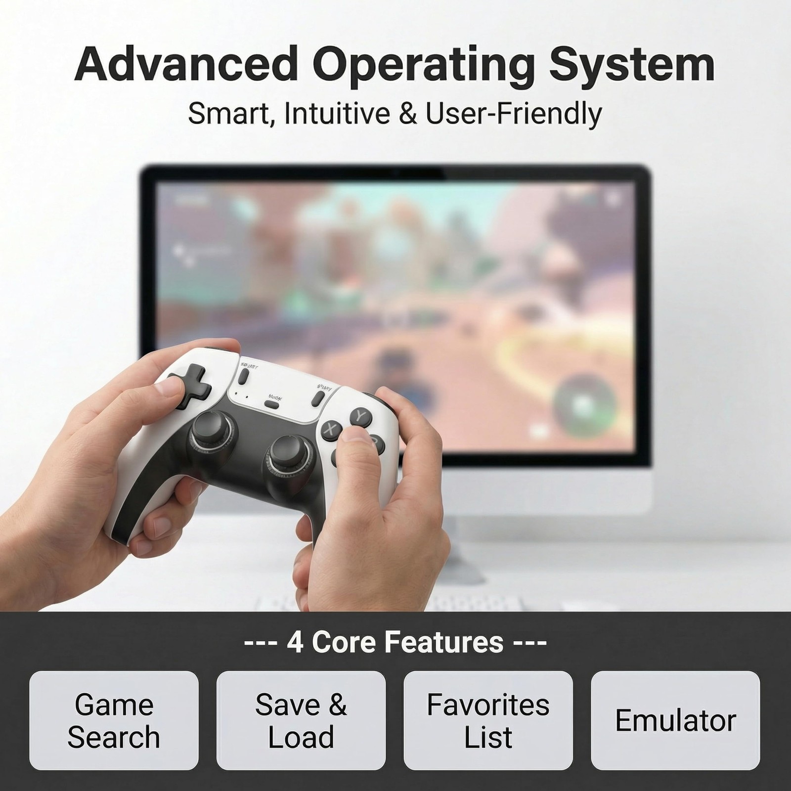 Retro Gaming Console Plug & Play Game Console for TV, 4K HD HDMI Video Consol…