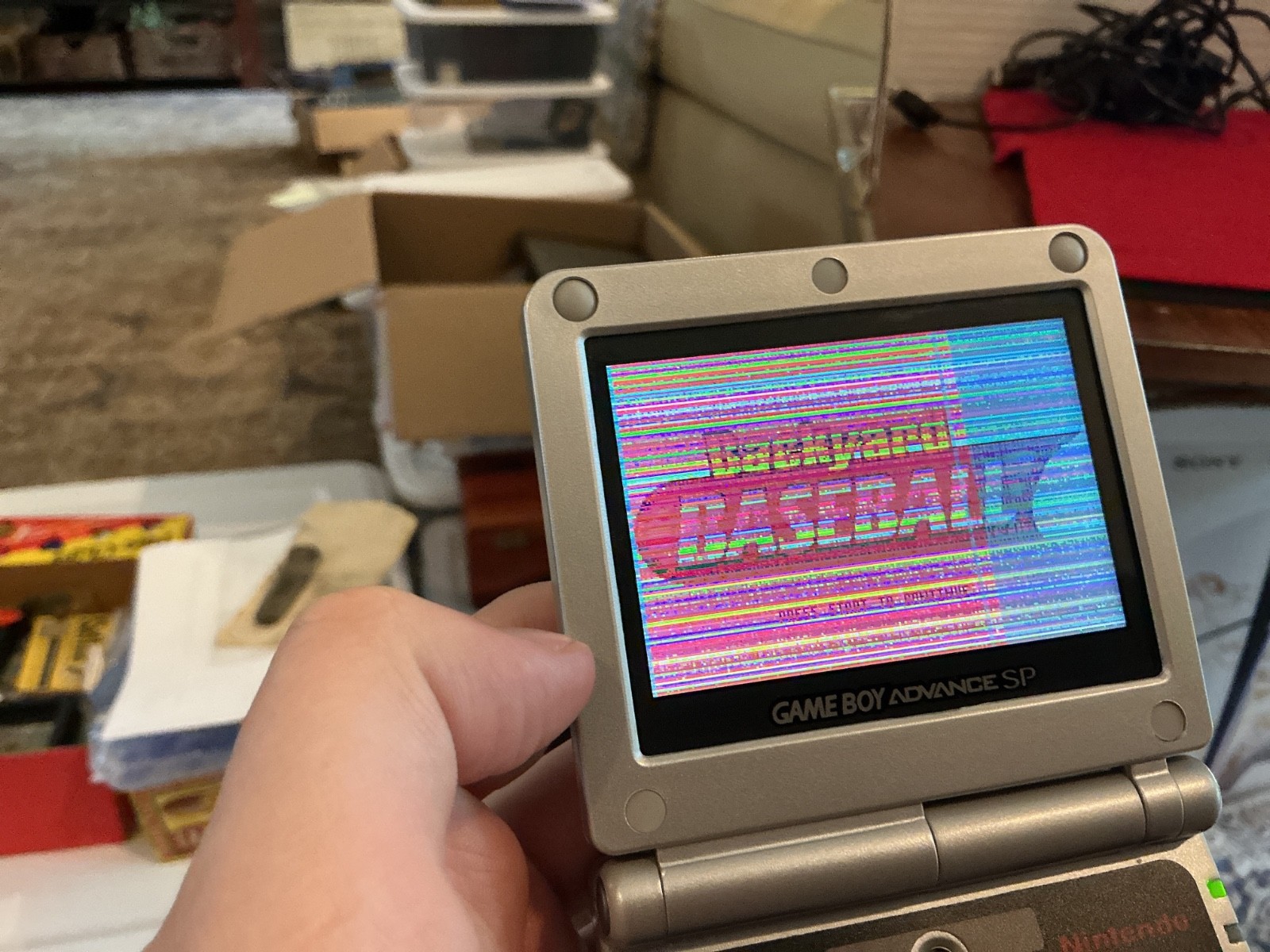 NES GBA SP AGS-101 modded screen with 4 Games (READ DESCRIPTION)