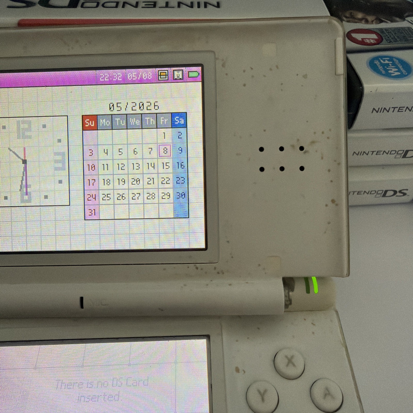 Nintendo DS Lite Original Handheld System Games Console White W/Games READ